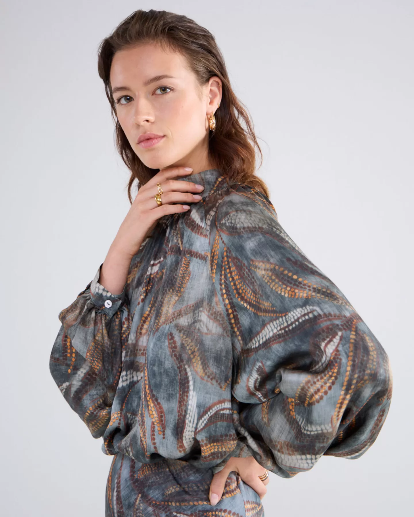 Débardeur Femme 2-en-1 à Manches Raglan - Gris Moderne Polyvalent