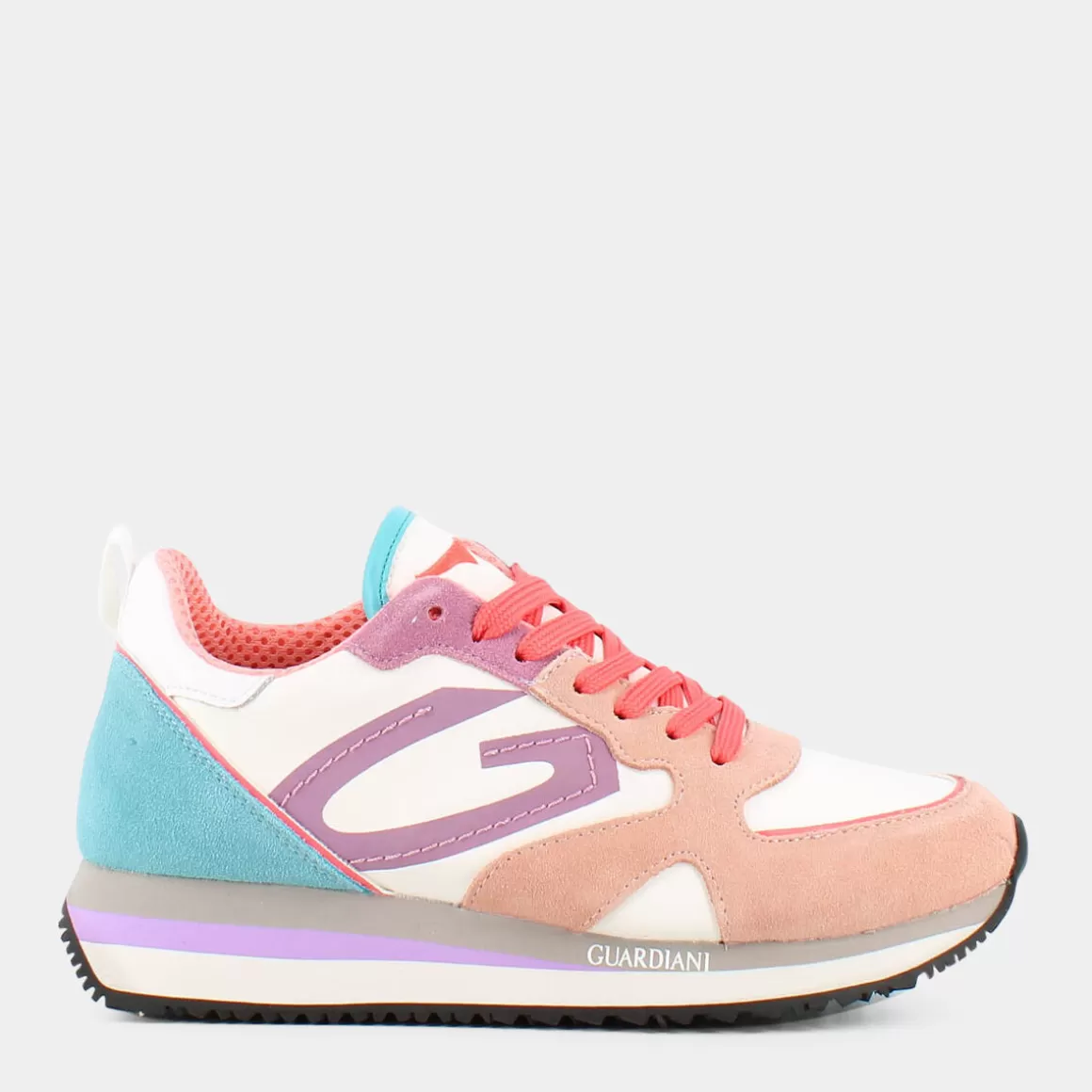 Baskets GUARDIANI AGW-300001 Wen Cipria - Multicolore avec Accents Roses - Chaussures Sportives Tendance pour Femme - Détails Élégants & Confort Optimal