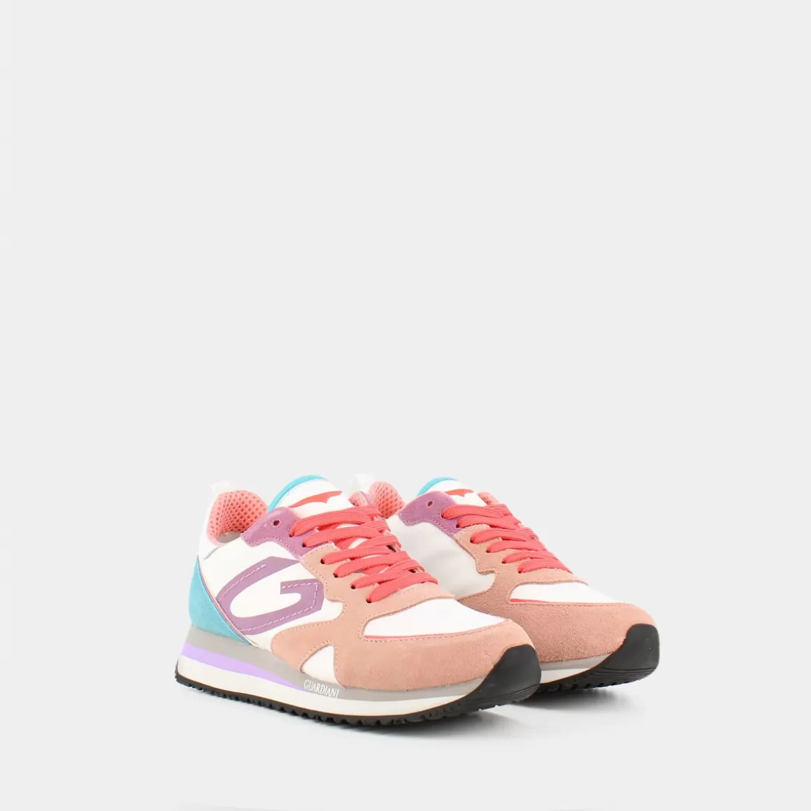Baskets GUARDIANI AGW-300001 Wen Cipria - Multicolore avec Accents Roses - Chaussures Sportives Tendance pour Femme - Détails Élégants & Confort Optimal