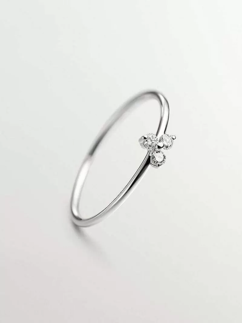 Aristocrazy : Bague de Luxe en Or Blanc 18K Diamants Éternels - Alliance Élégante Sertie de Brillants Naturels - Création Joaillière Exclusive