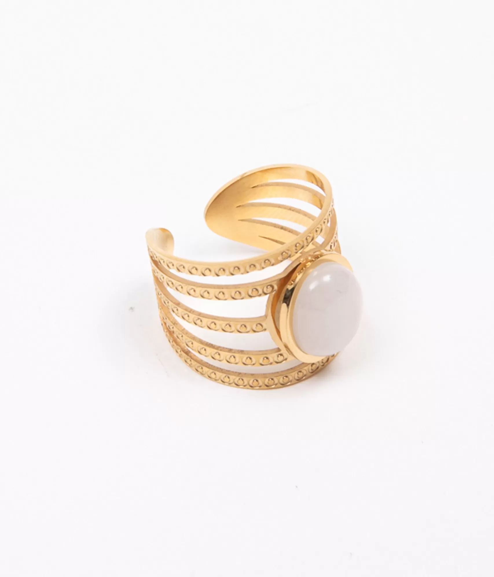 EDJI Bijoux Fantaisie – Bague Acier Inoxydable « Anne » Élégante pour Tous les Styles