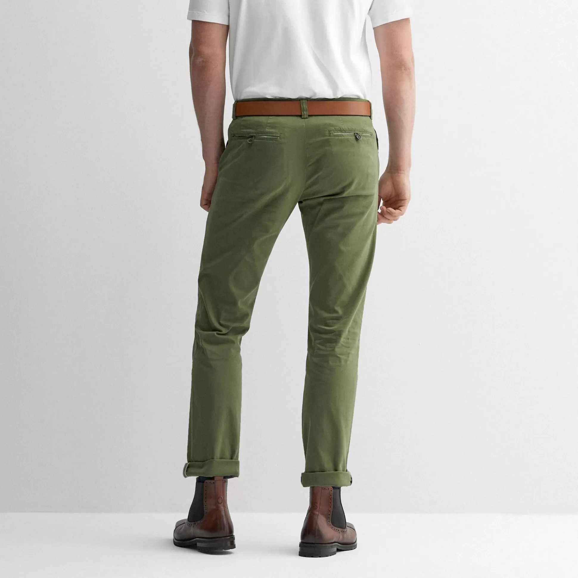 Pantalon Homme Oliver Sweeney - Modèle Besterios en Tissu Olive Décontracté