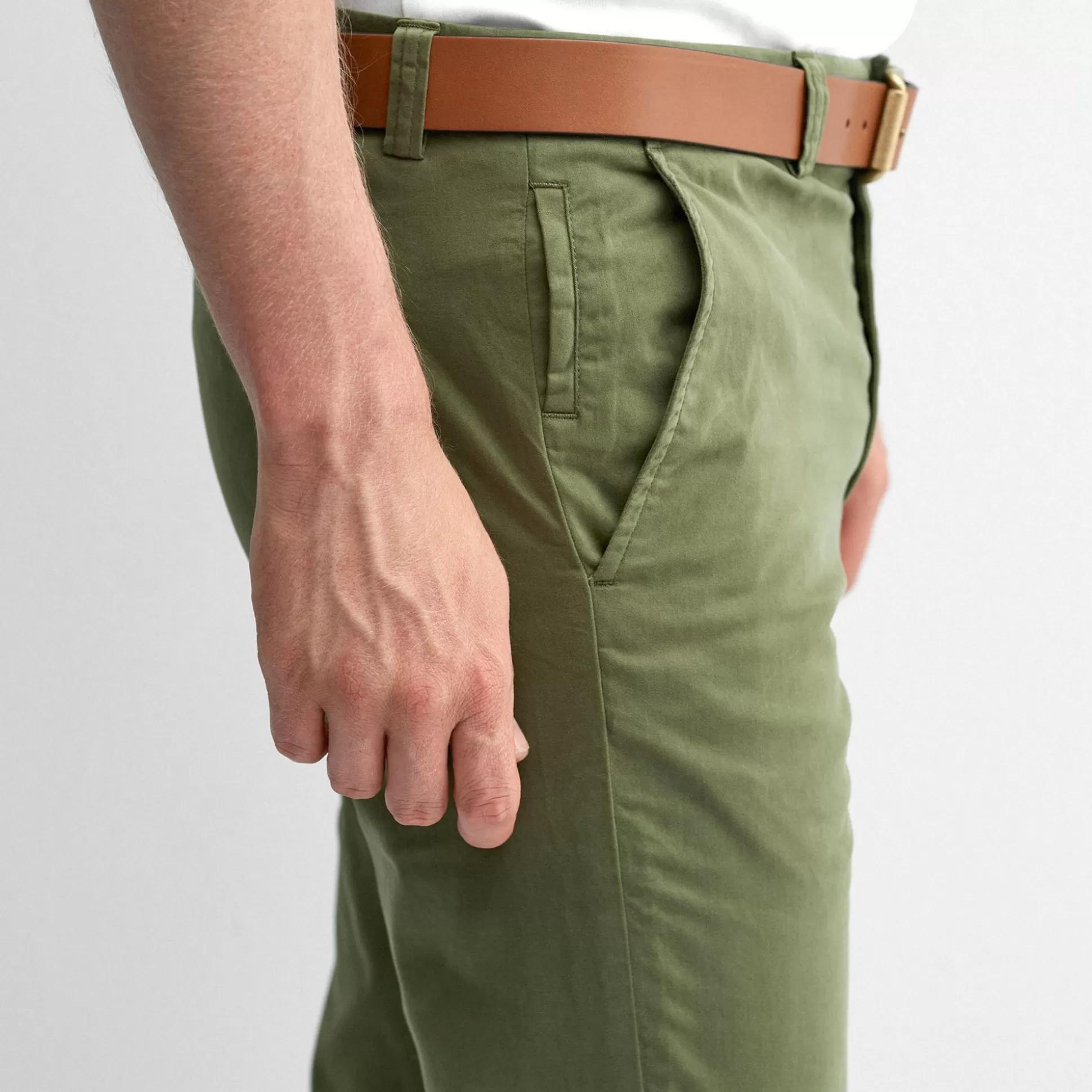 Pantalon Homme Oliver Sweeney - Modèle Besterios en Tissu Olive Décontracté
