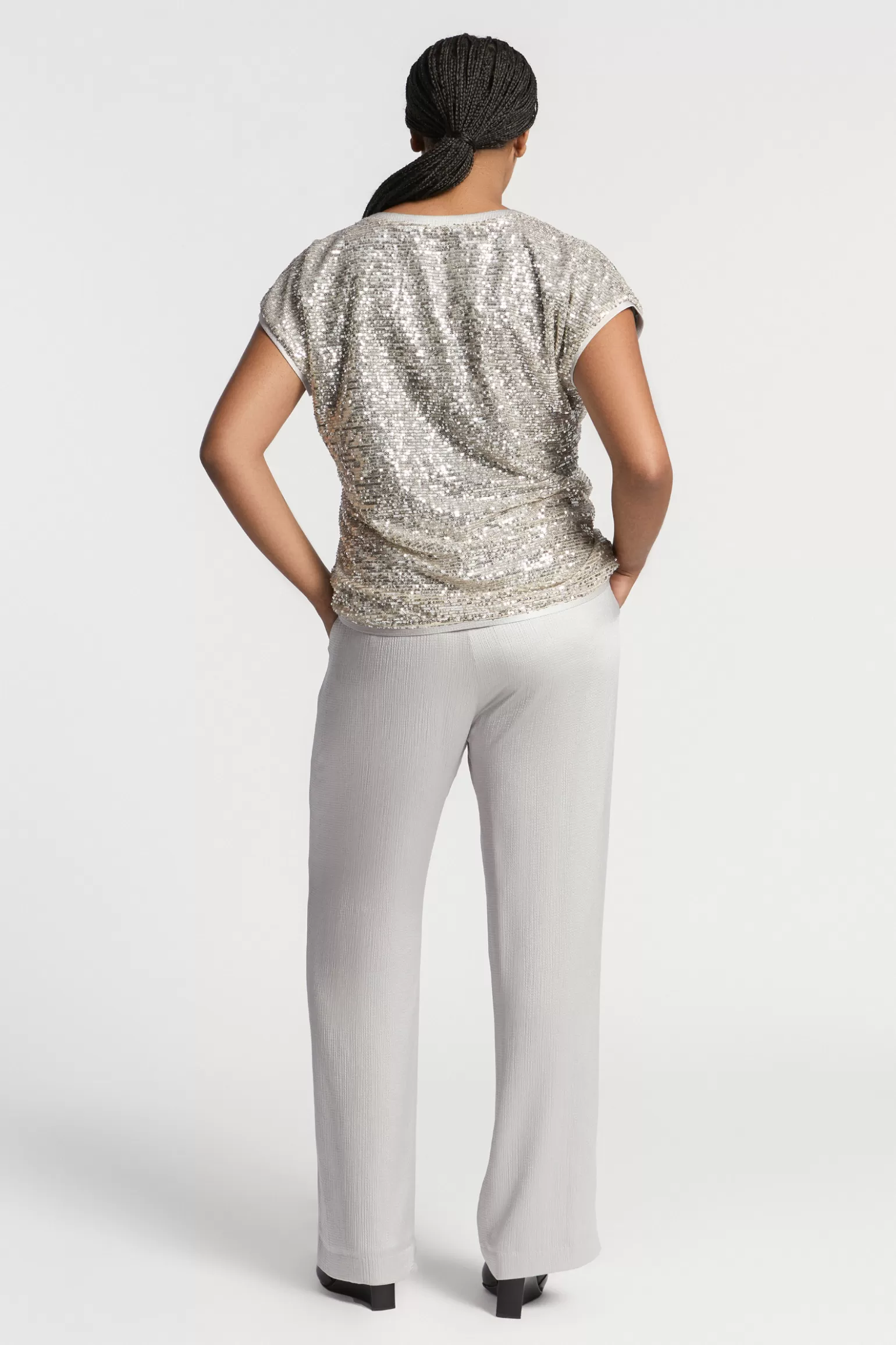 Blouse élégante à paillettes scintillantes - Modèle Xandres en Édition limitée