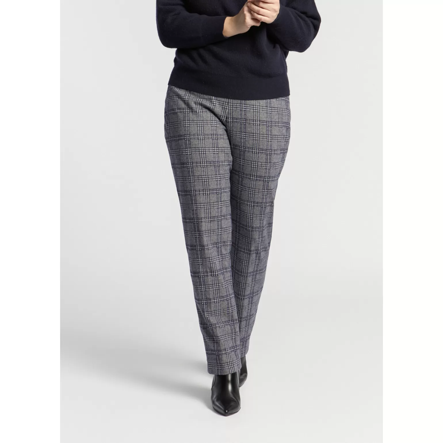 Xandres - Pantalon Femme en Tissu Léger avec Motif Carreaux Élégant - Disponible en Ligne