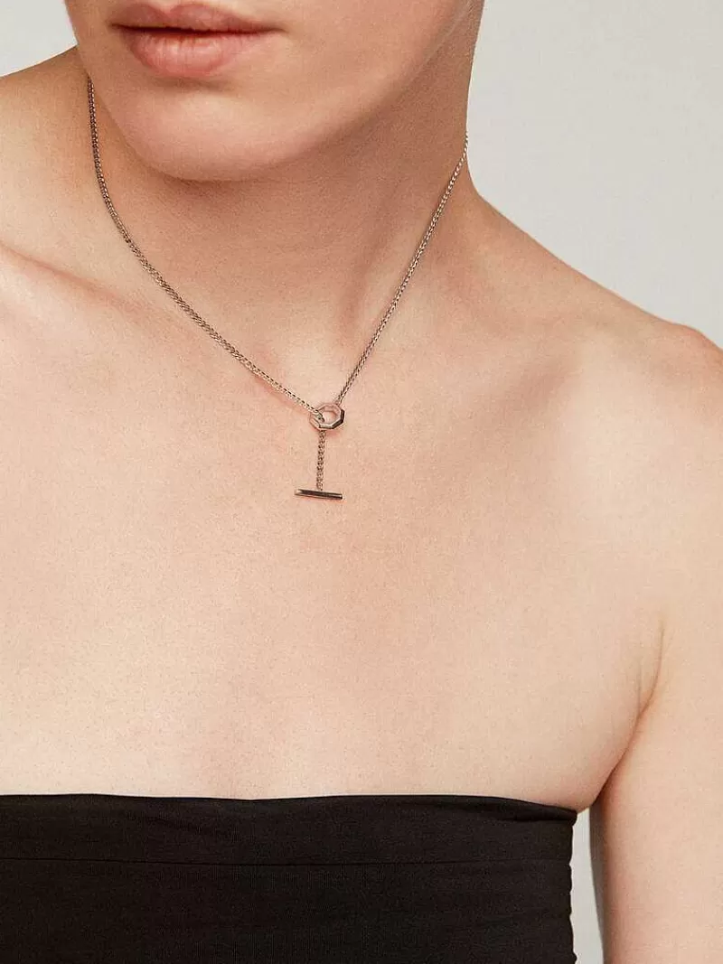 Chaîne en argent 925 à motif géométrique contemporain - Collier élégant Aristocrazy pour un style intemporel