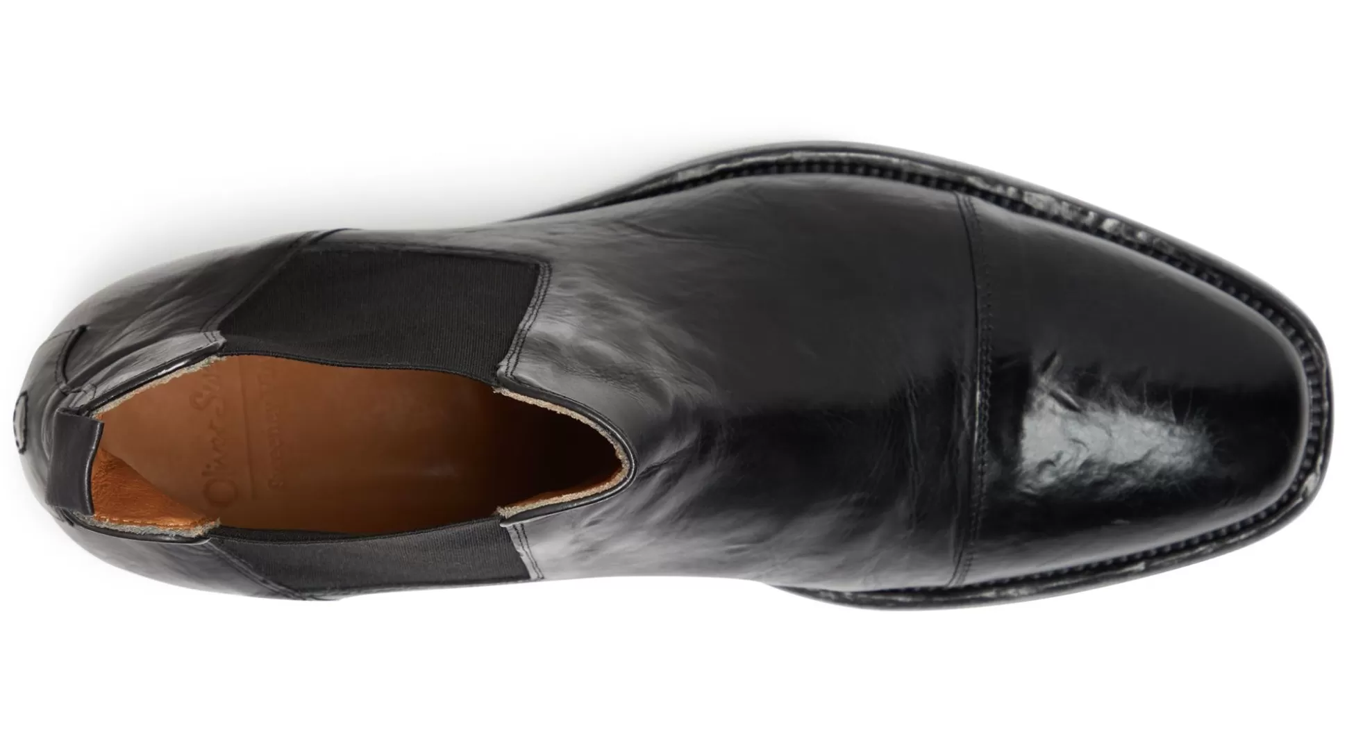 Bottes Cadotto en cuir verni noir - Élégance intemporelle par Oliver Sweeney