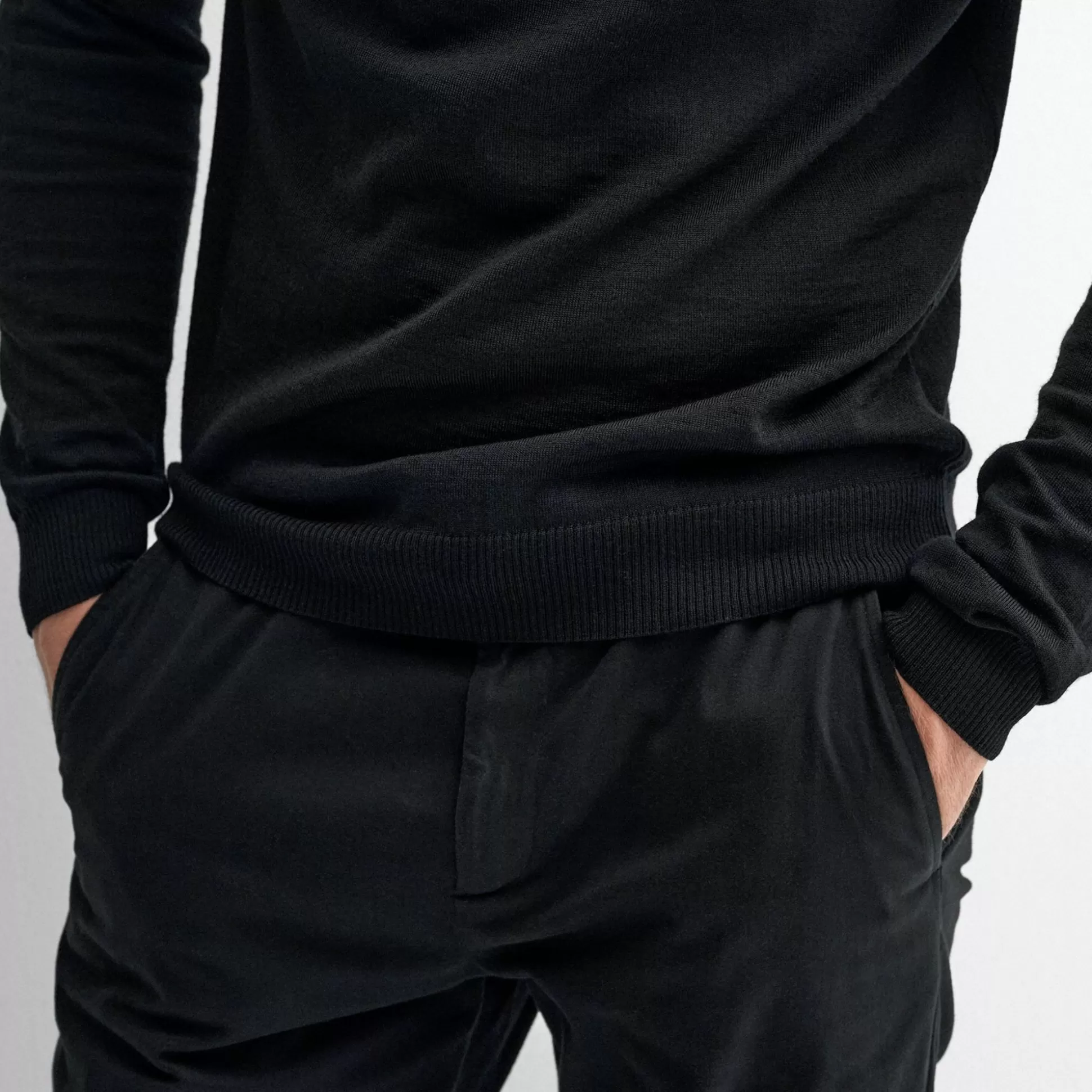 Chandail premium Oliver Sweeney en laine peignée - Noir Camber Édition Automne-Hiver