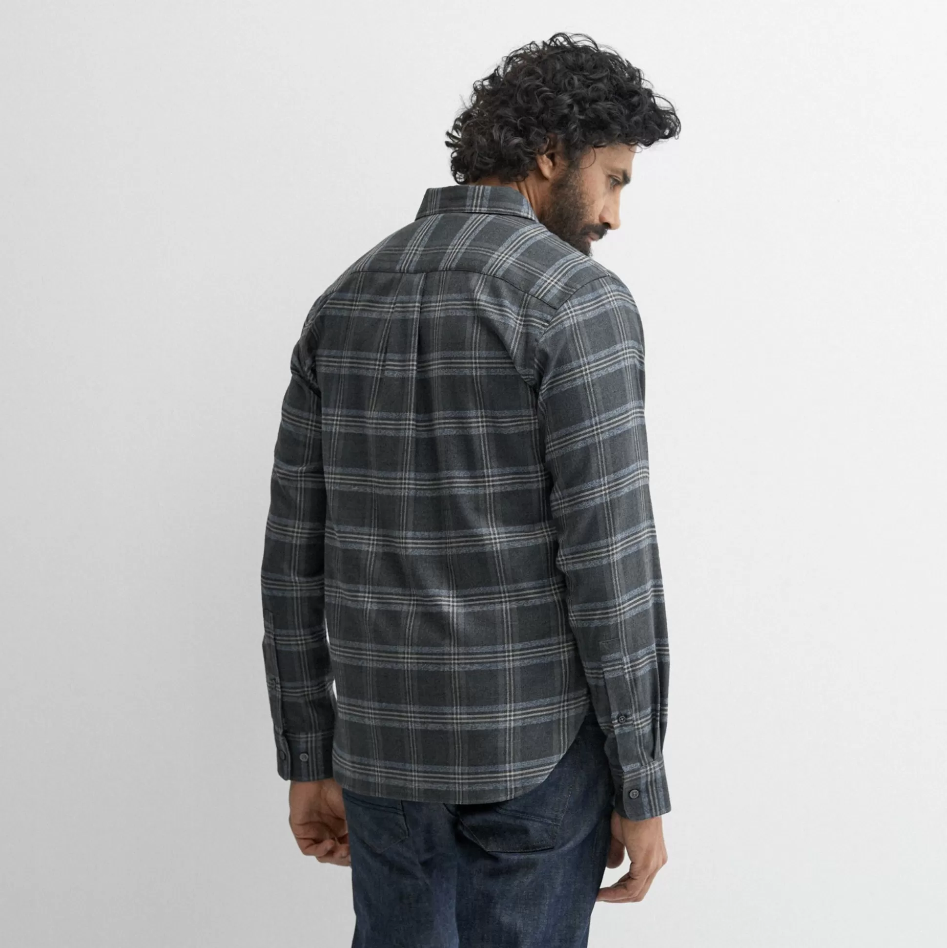 Chemise Homme Censo - Carreaux Gris Charbon | Élégance Britannique par Oliver Sweeney