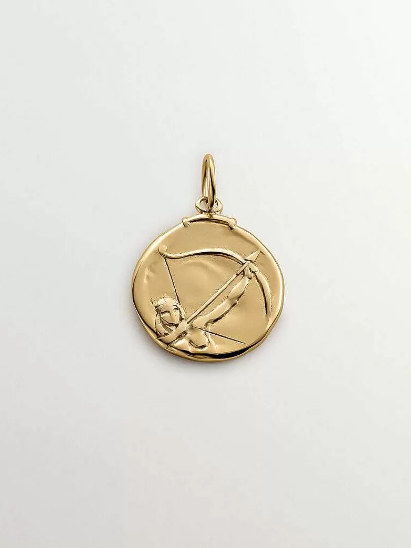 Charme Sagittaire Édition Limitée - Pendentif Zodiacal en Argent 925 plaqué Or Jaune 18K par Aristocrazy