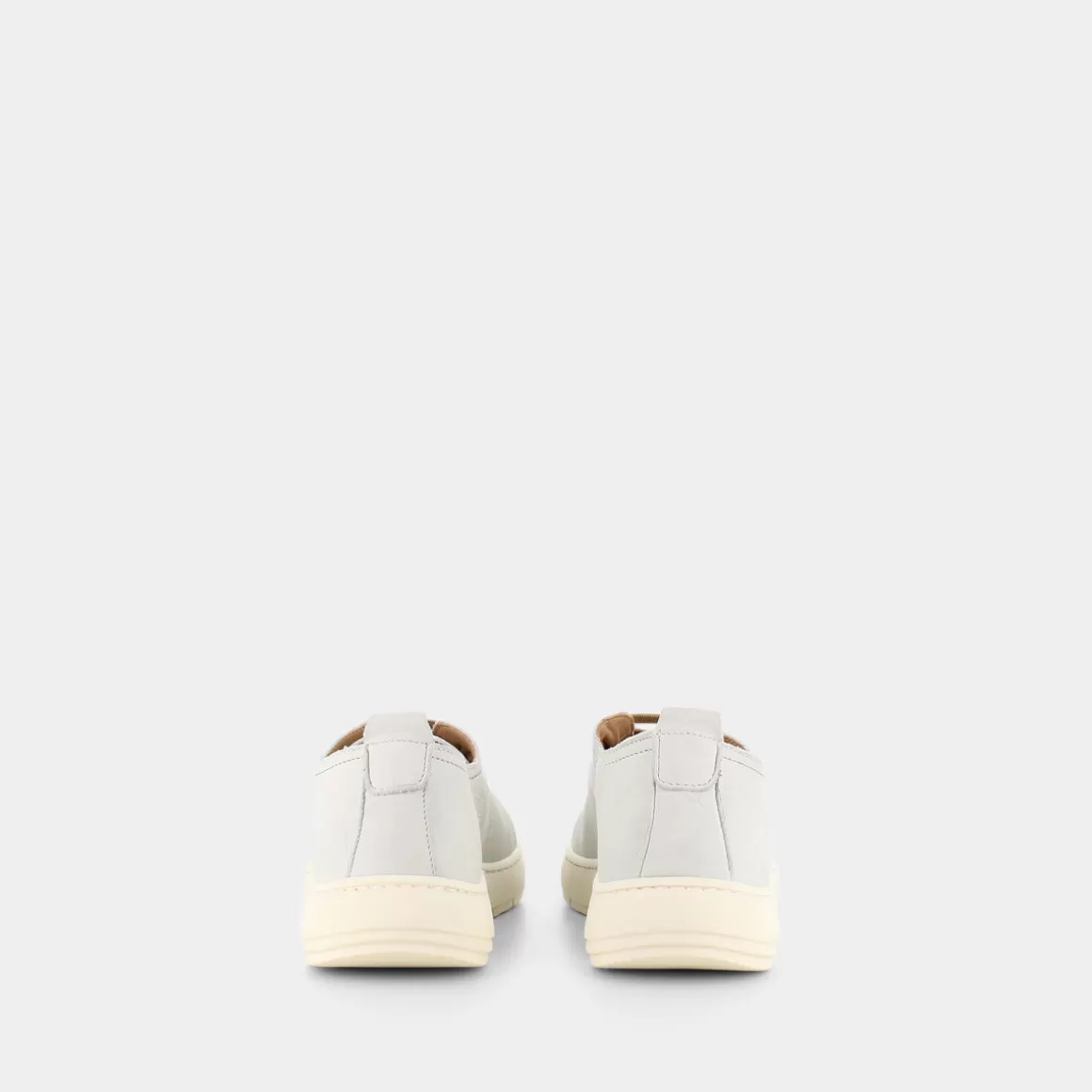 Baskets Femme Élégantes LADY NICE - Style Rétro Cm-E23D-01 en Cuir Blanc Cassé