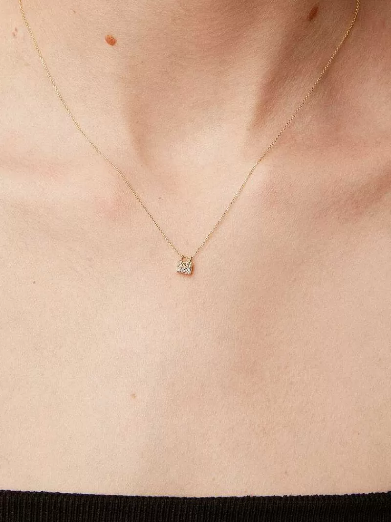 Collier Argent Aristocrazy avec Pendentif en Or Jaune 18 Carats Serti de Diamants