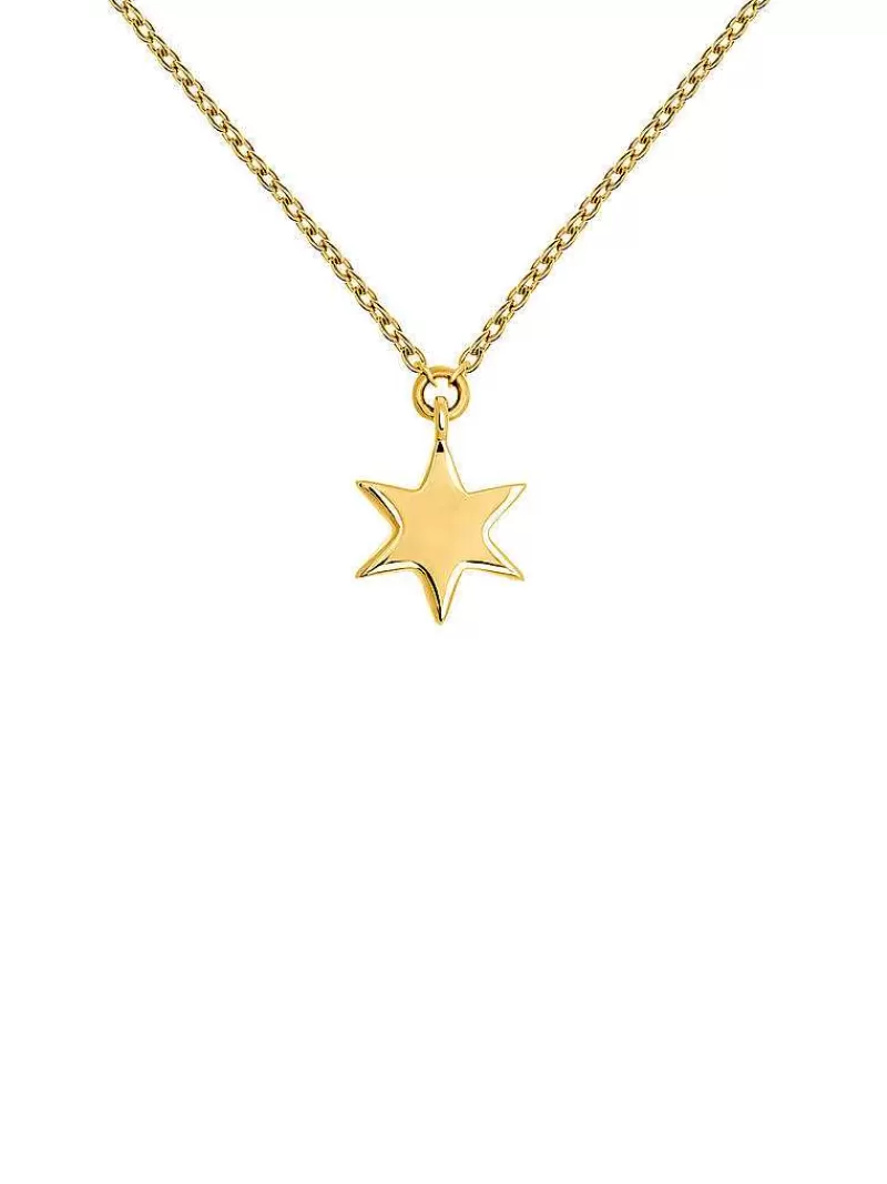 Collier Élégant Aristocrazy | Pendentif Étoile en Or Jaune 9 Carats - Création Dorée pour Style Unique