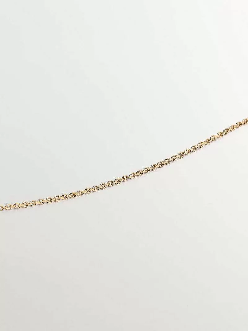 Pendentif Lune en Or Jaune 9K - Collier Élégant Aristocrazy avec Motif Lunaire Artisanal