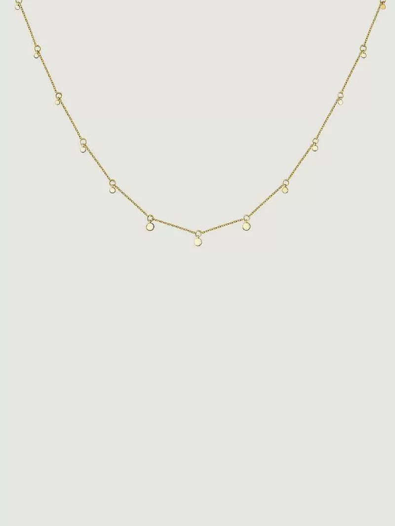 Collier Artisanal en Or Jaune 9 Carats Aristocrazy - Sphères Dorées sur Chaîne Élégante pour Femme