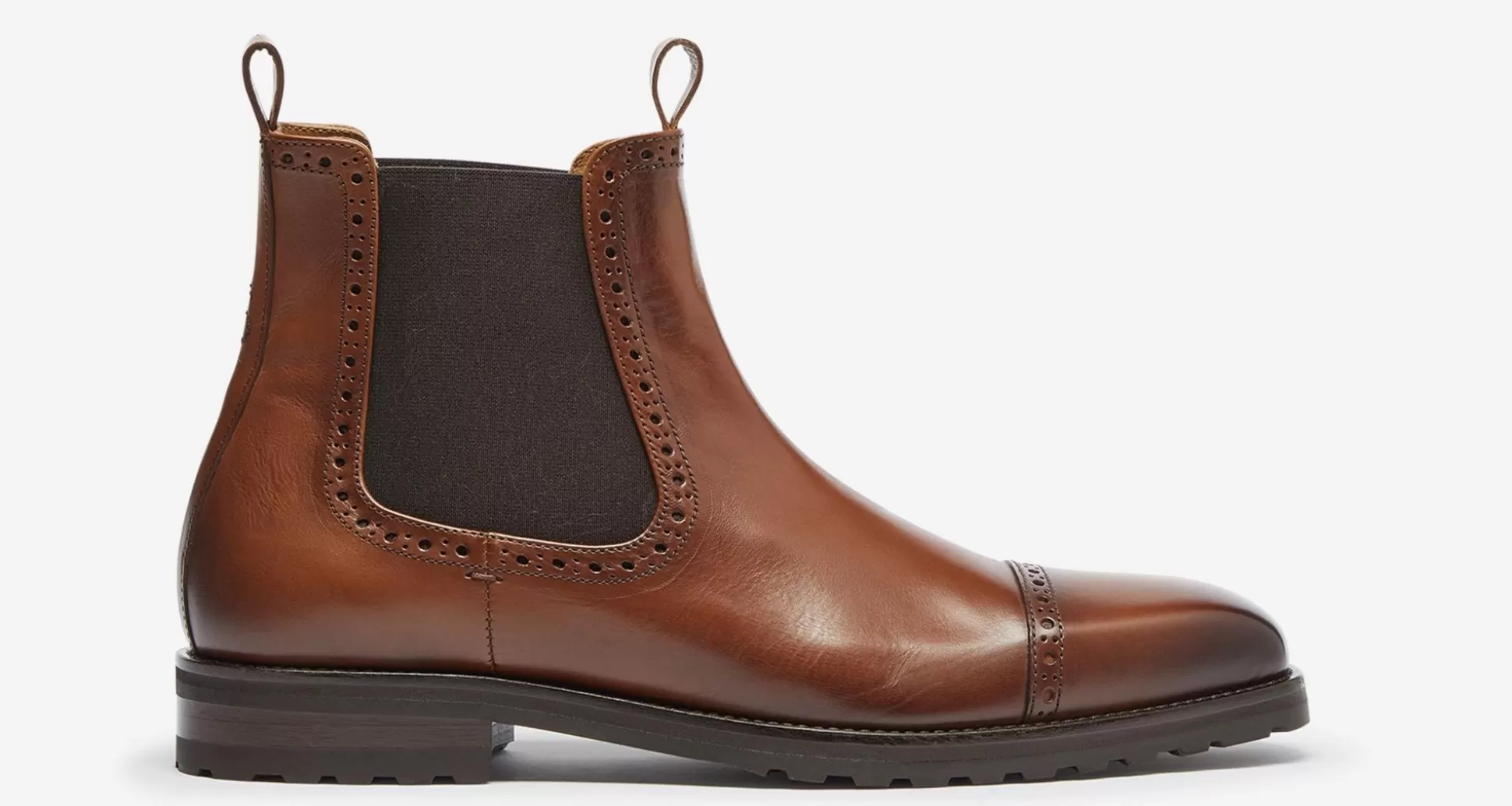 Bottes Dasa en Cuir Patiné Brun Profond - Chaussures Haut de Gamme Style Intemporel & Élégance Britannique