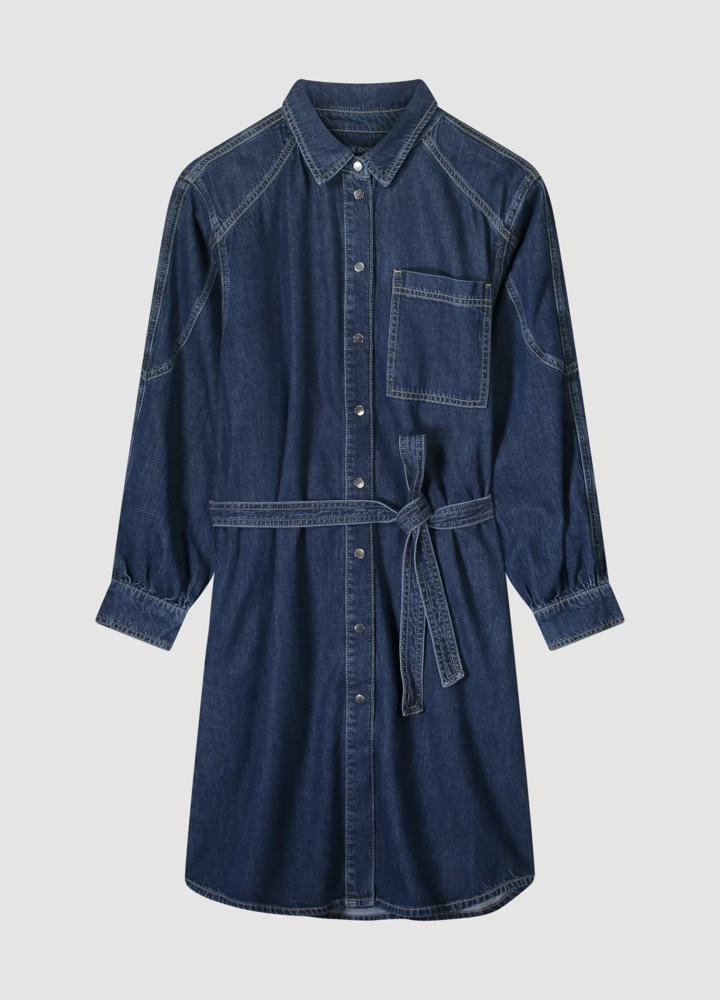 Robe Chemise Élégante en Dénim Résistant Bleu Nuit - Collection Summum