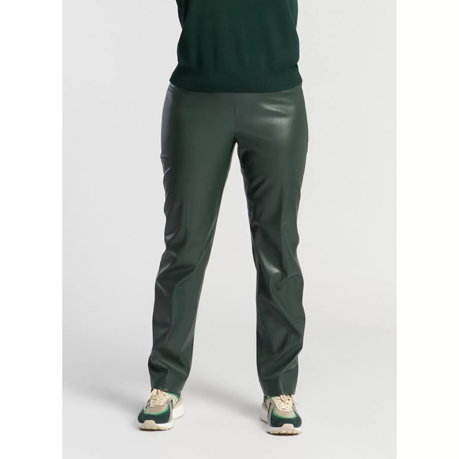 Pantalon en simili-cuir confortable Xandres - Taille élastiquée et coupe tendance