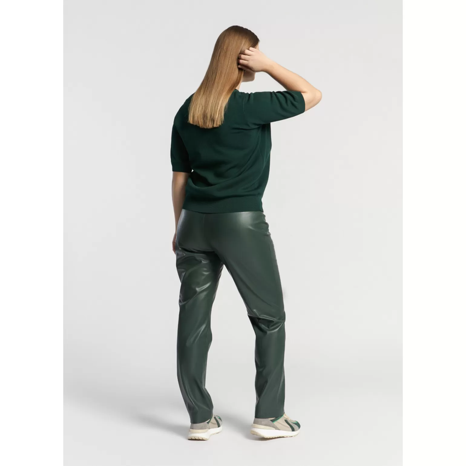 Pantalon en simili-cuir confortable Xandres - Taille élastiquée et coupe tendance