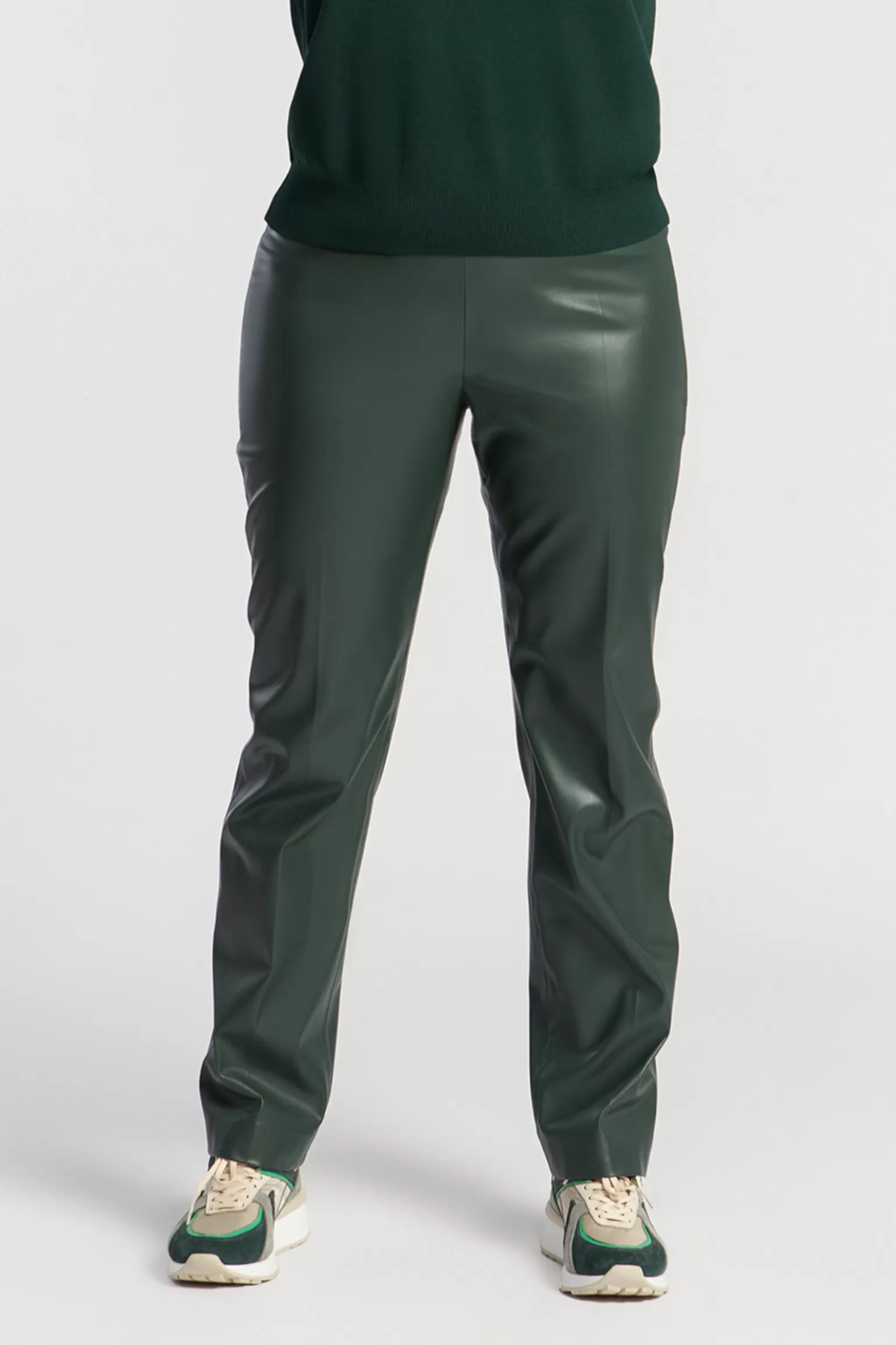 Pantalon en simili-cuir confortable Xandres - Taille élastiquée et coupe tendance