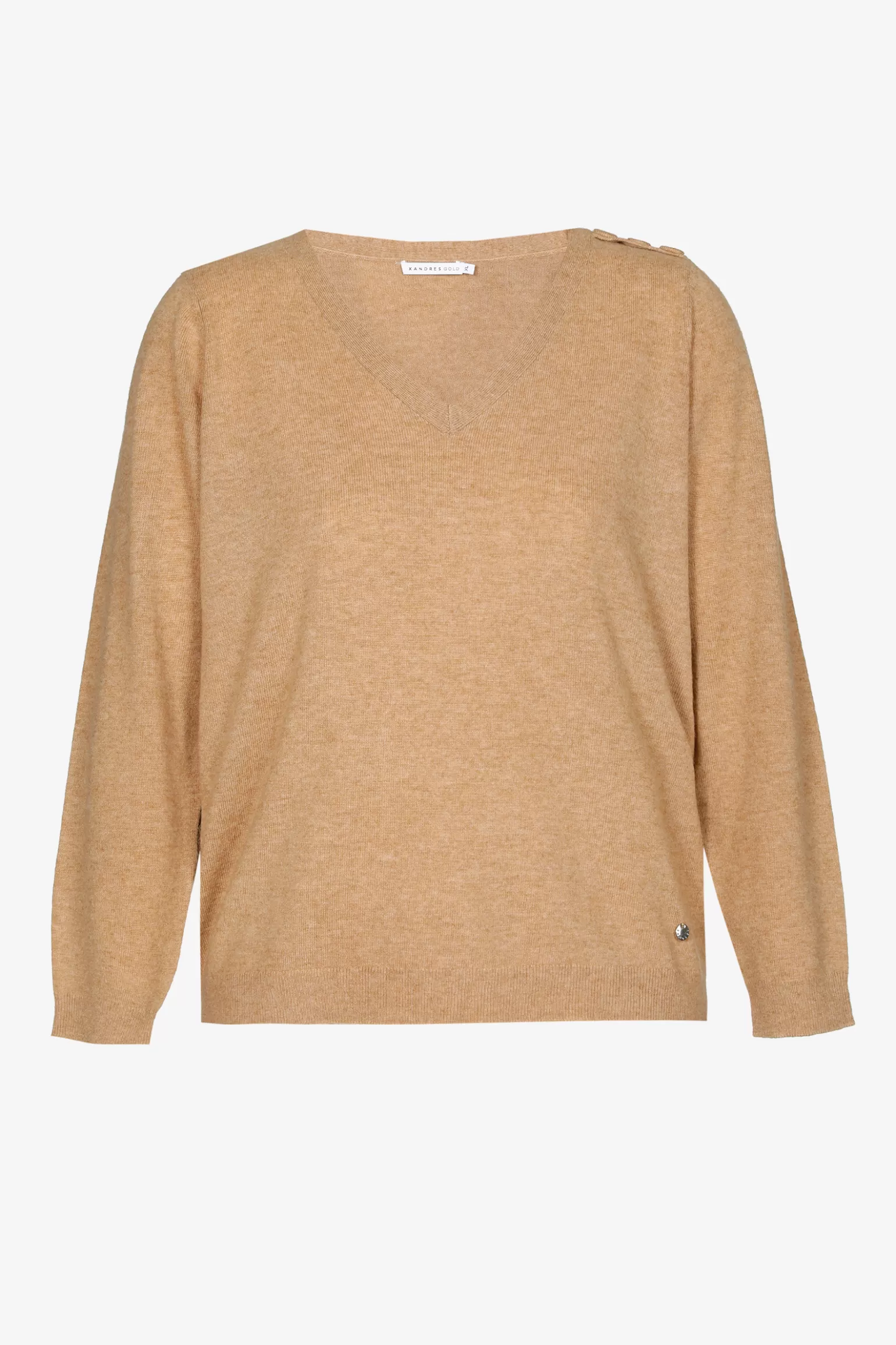 Pull en maille fine à col V élégant | Collection exclusive Xandres