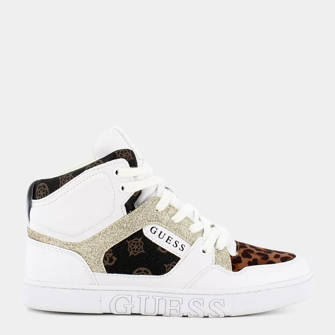 GUESS FL5JS2 - Chaussures de Sport Automne 2024 en Blanc - Élégantes & Confortables