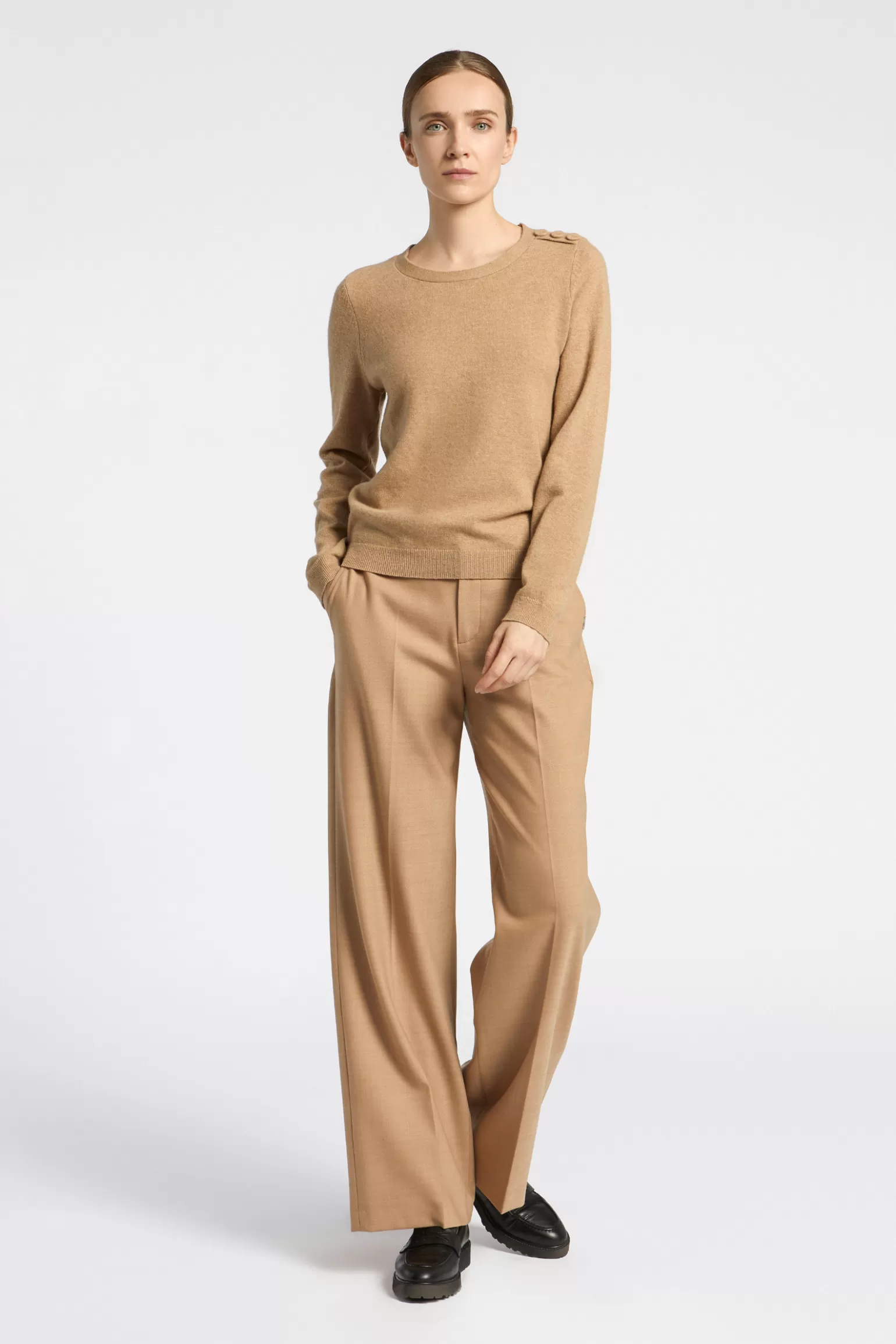 Pantalon habillé fluide Xandres - Coupe palazzo élégante en promotion exclusive