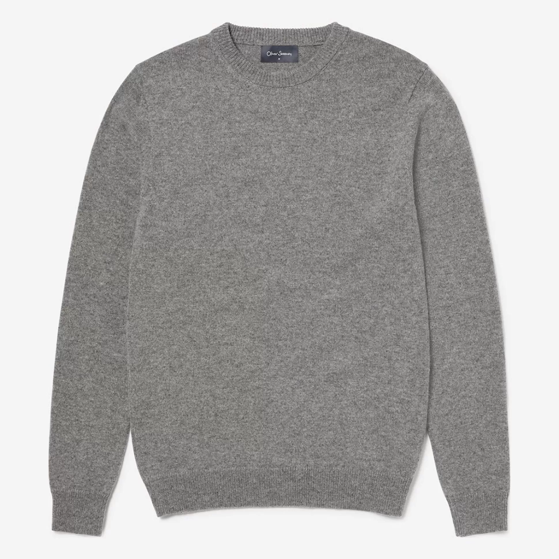 Élégant Pull Homme Oliver Sweeney - Laine Chinée Gris Tourterelle - Collection Automne-Hiver 

（：，
