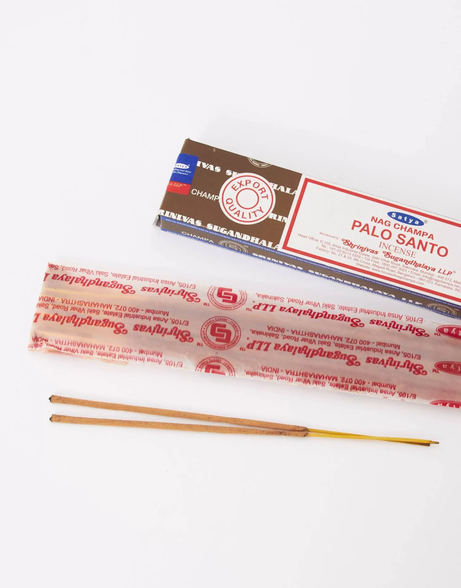 Encens Artisanal Nag Champa & Bâton Sacré Palo Santo - Sélection Naturelle pour la Purification Énergétique