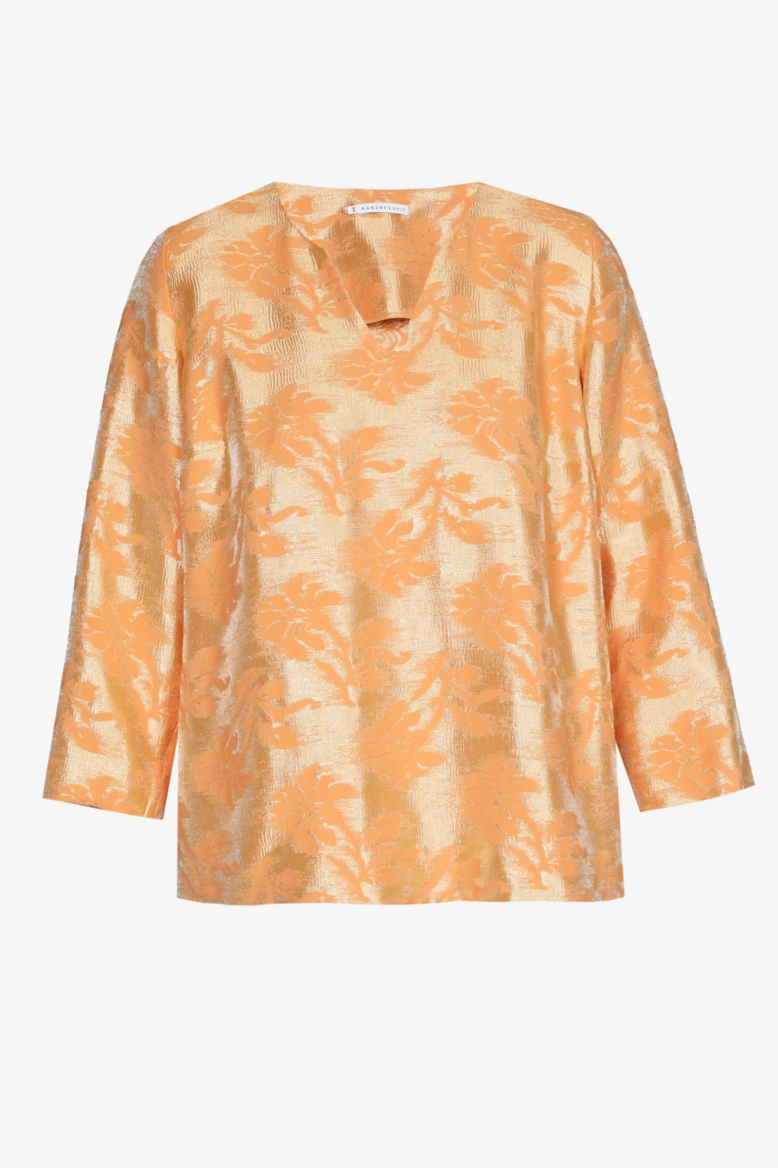 Chemisier en jacquard à motifs botaniques - Collection printanière exclusive Xandres
