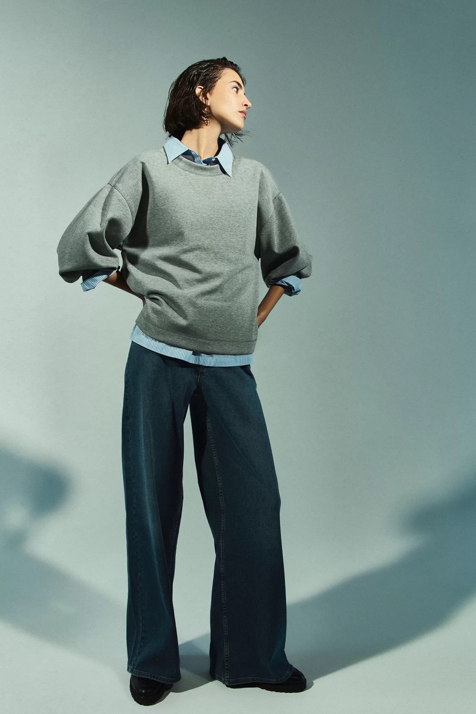 Pantalon Denim Largeur Évasée Xandres - Promotion Éclair Exclusivement en Ligne