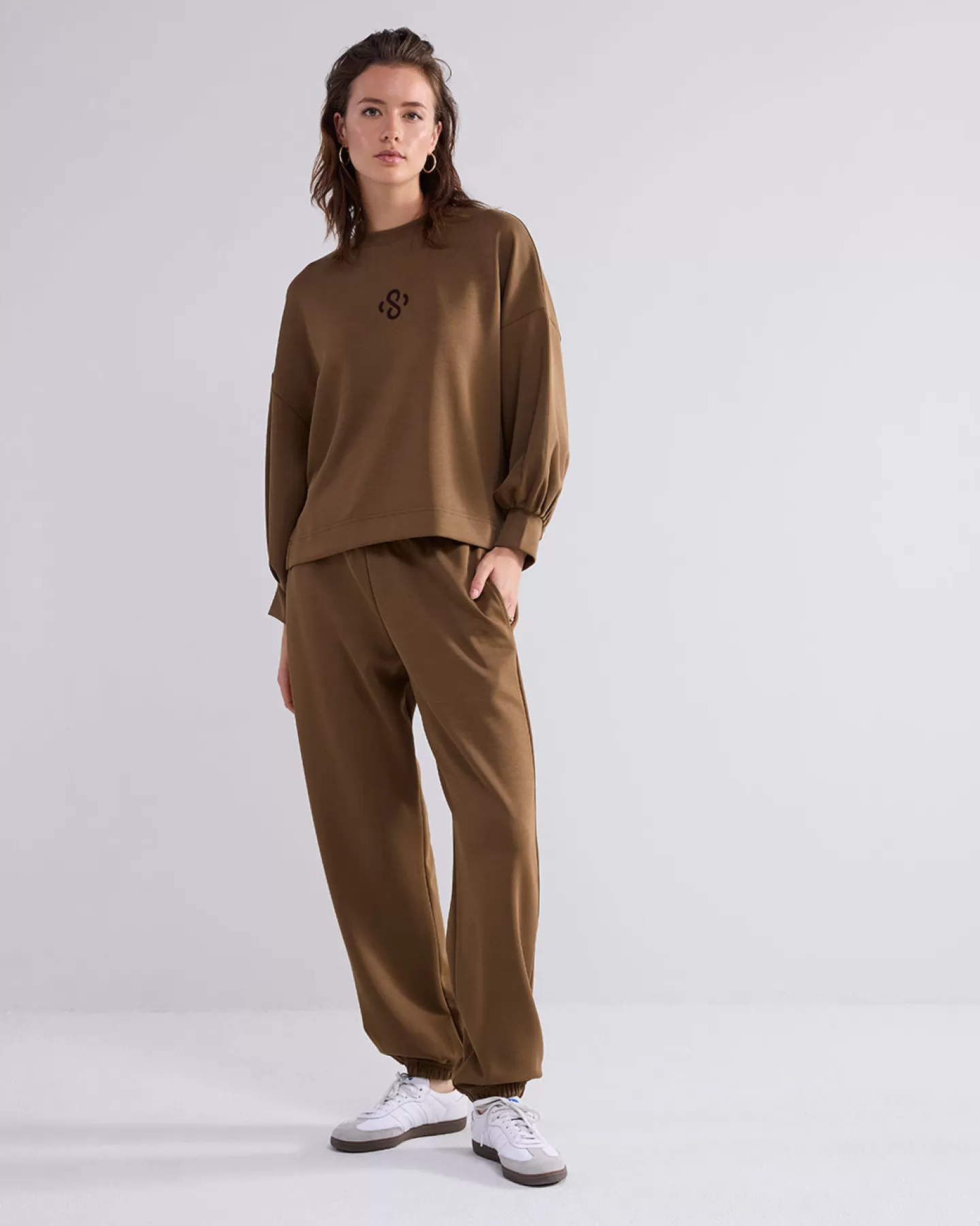 Pantalon Jogger Femme Confort Optimal - Modal Souple et Tissu Scuba Vert Forêt