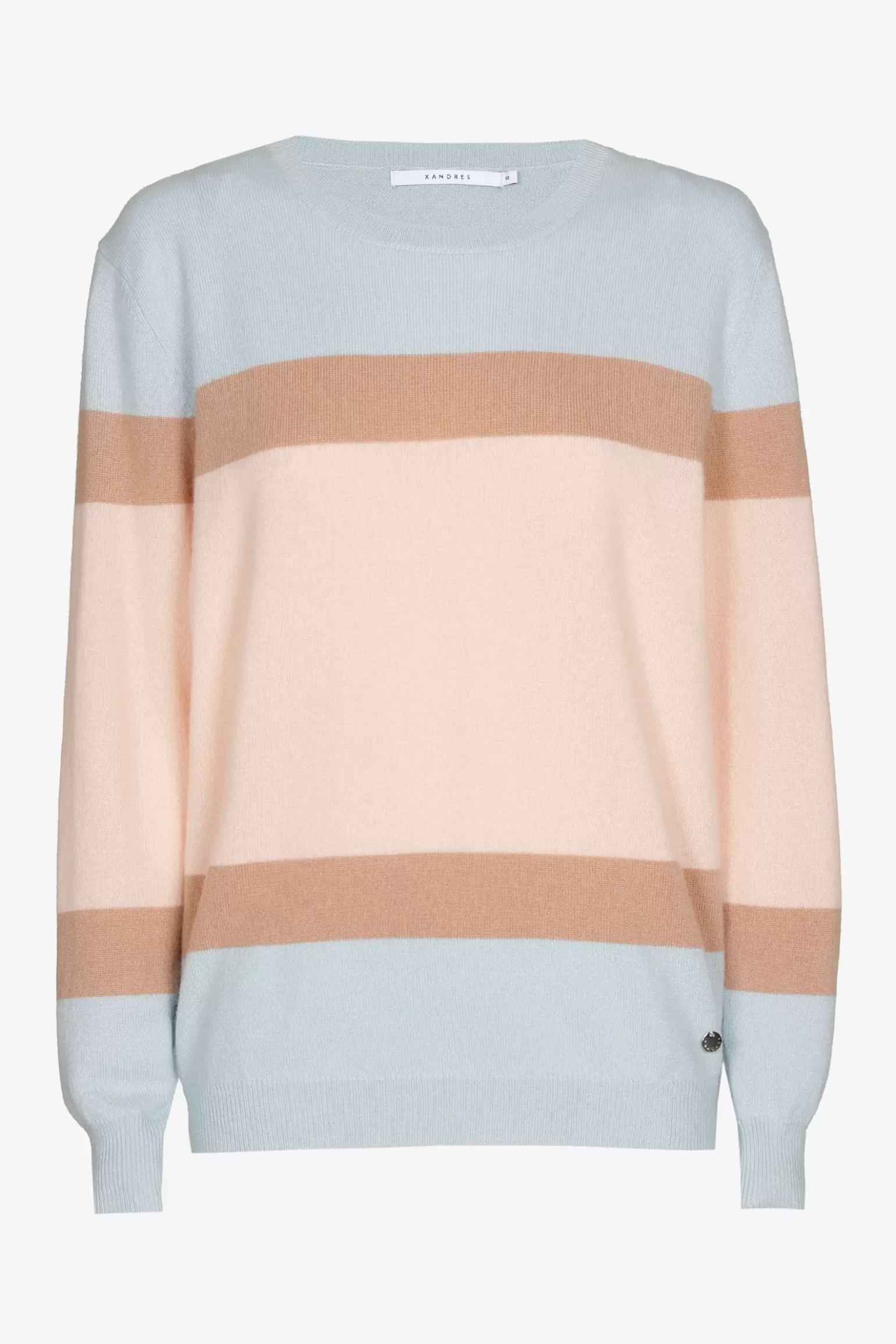 Pull-over Xandres en laine douce - Motifs colorblock élégants et coupe moderne