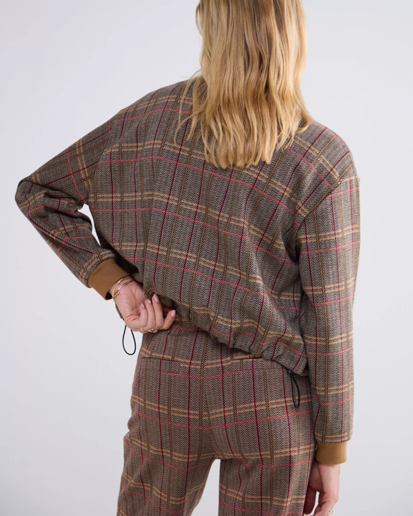 Veste Bomber Jacquard 'Summum Korte' - Brun Profond pour Homme