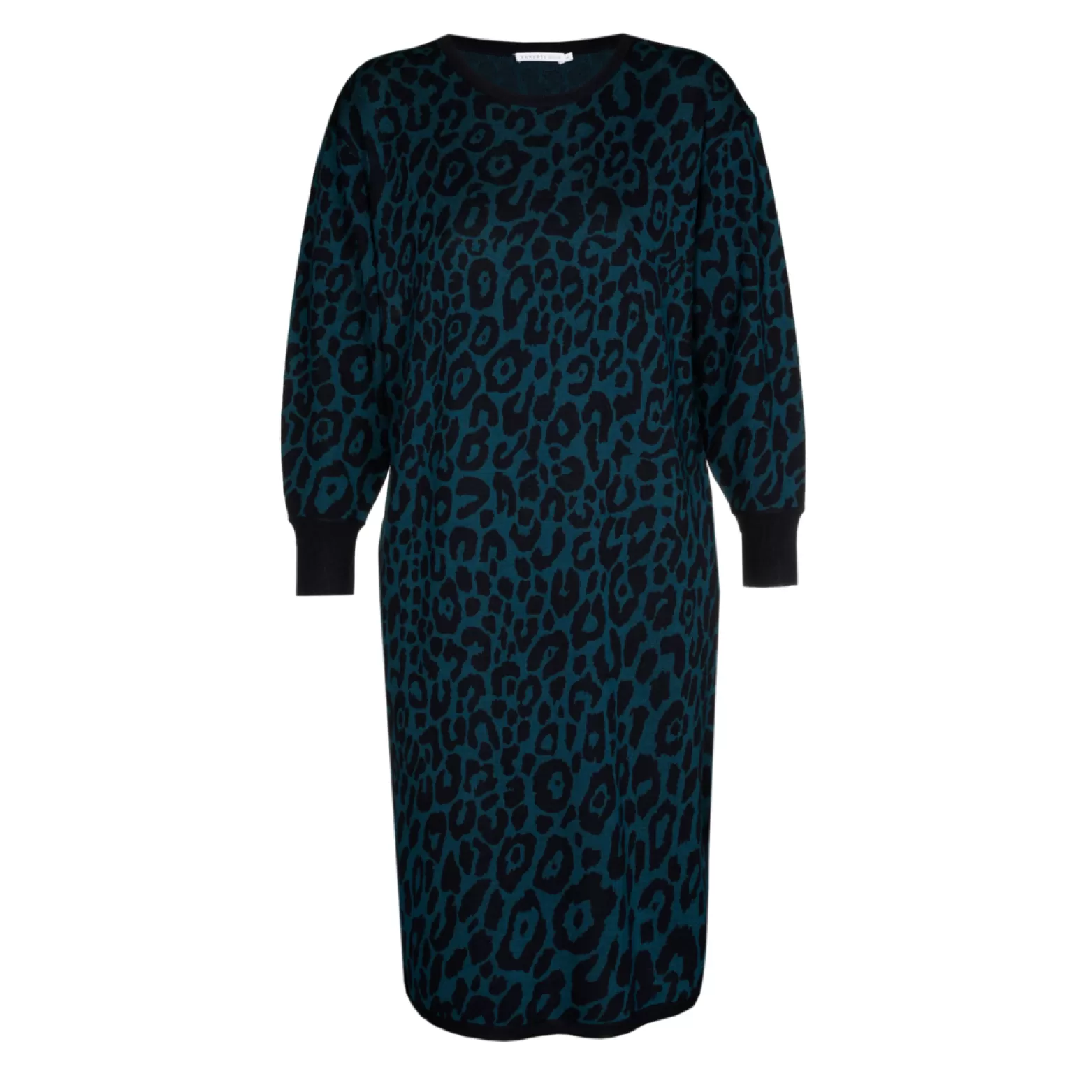 Robe longue élégante imprimé léopard Xandres - Coupe fluide pour vos soirées automnales (Prix doux)