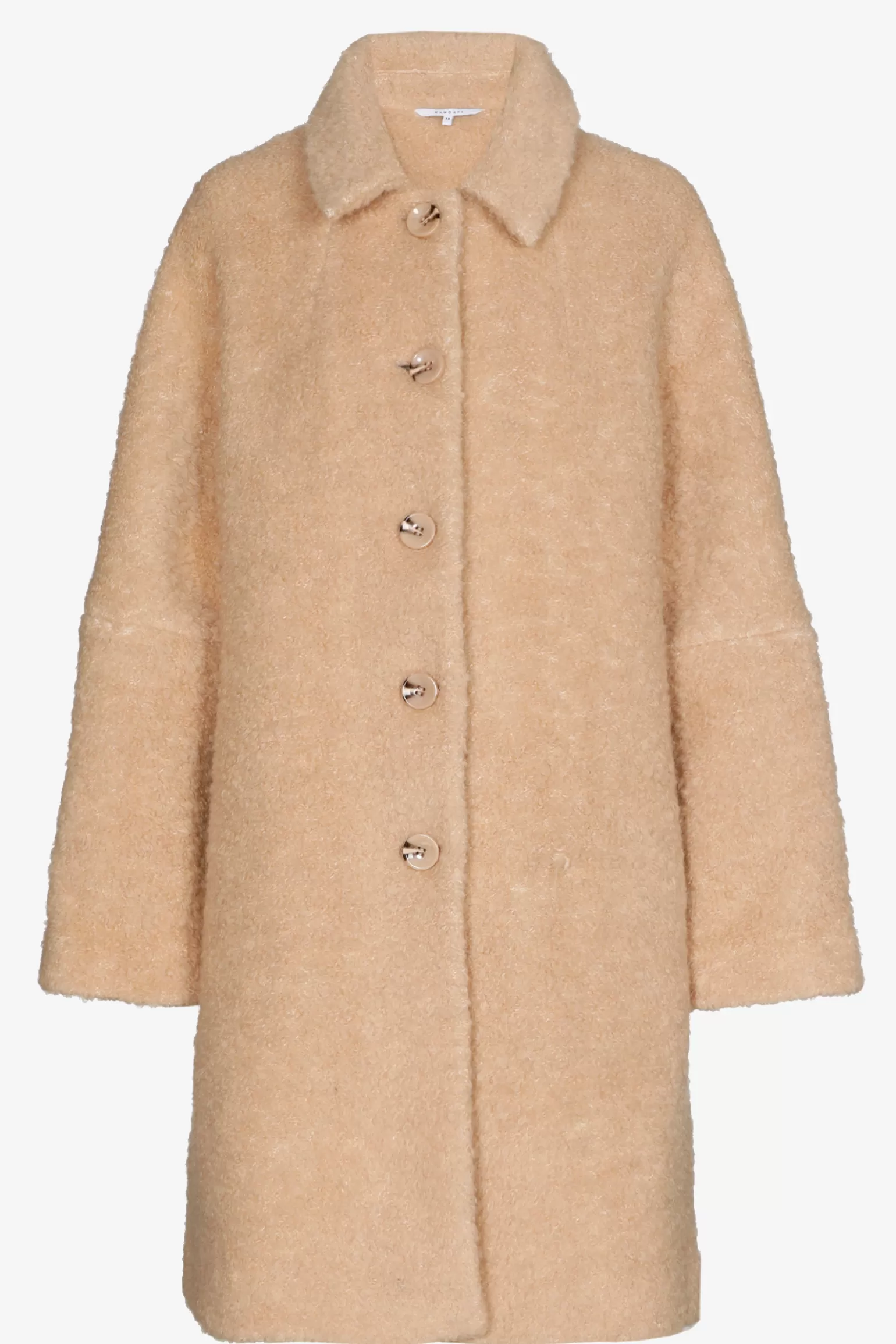 Manteau longue taille en tissu bouclé Xandres - Promotion Éclair à ne pas manquer !
