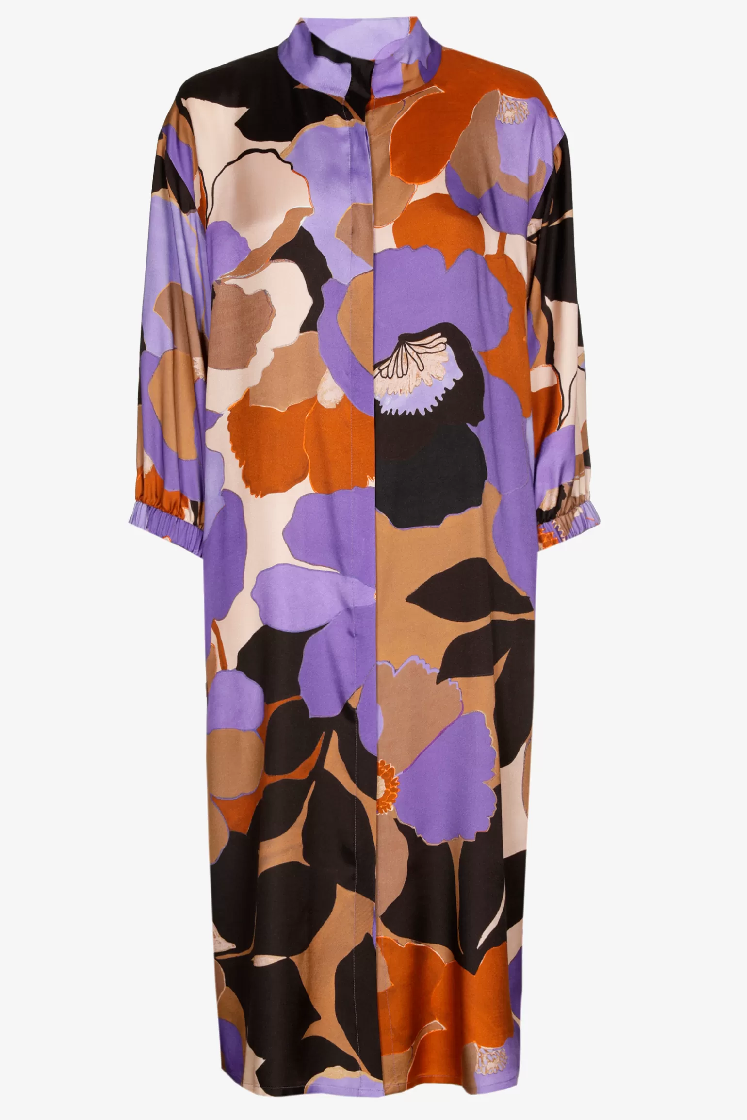 Robe d'été midi Xandres - Imprimé floral romantique sur tissu fluide