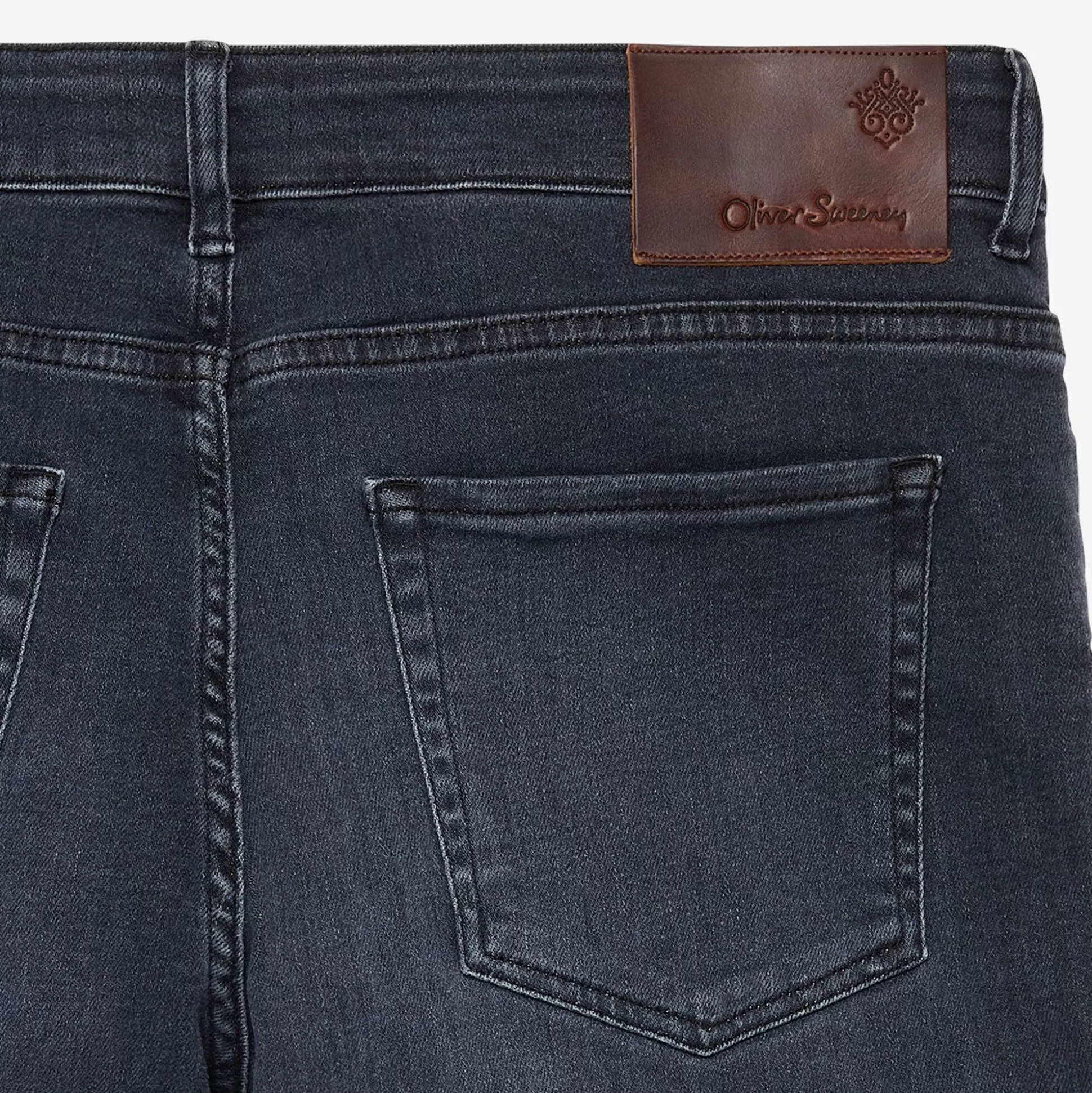 Pantalon Homme Oliver Sweeney - Gris Sideral avec coupe moderne et détails surpiqûrés | Tissu stretch premium pour élégance urbaine