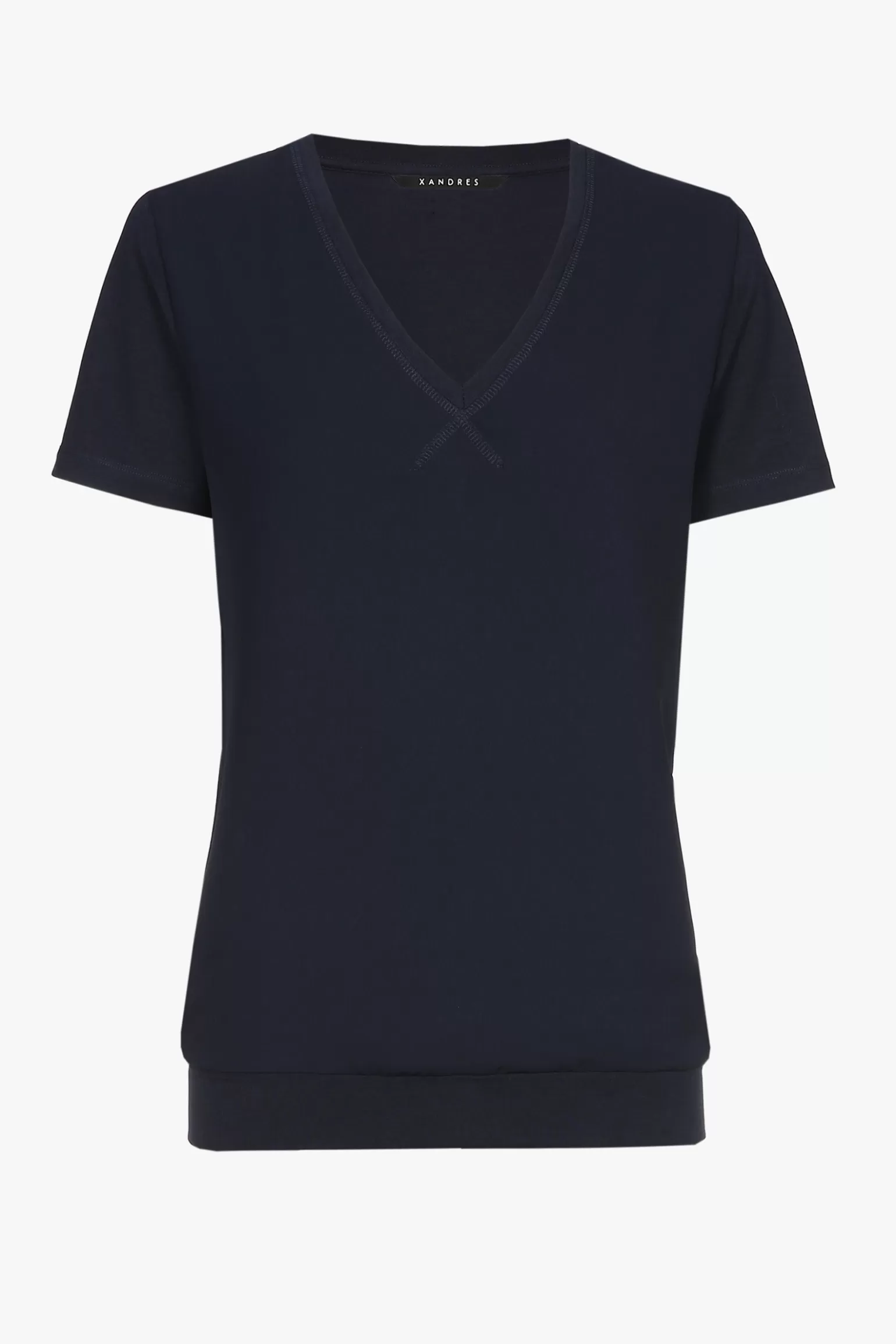 Xandres - T-shirt décolleté en V bleu - Style décontracté à petit prix