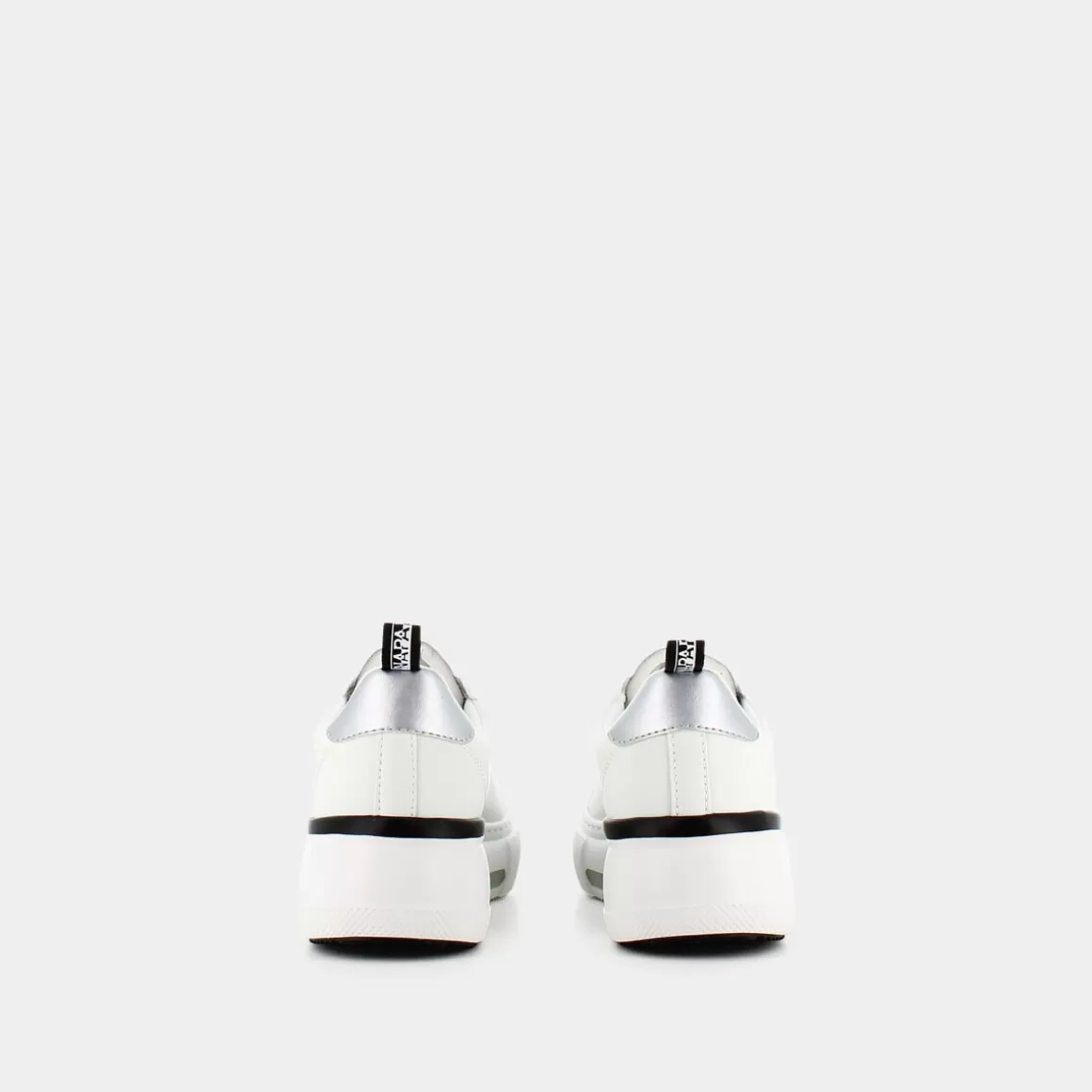 NAPAPIJRI Sneakers Ref. NP0A4GU2CO - Chaussures Sportives Confort en Ton Sur Ton Sage/Noir avec Détails Contrastés - Style Urbain Polyvalent (Blanc Casse/Noir)