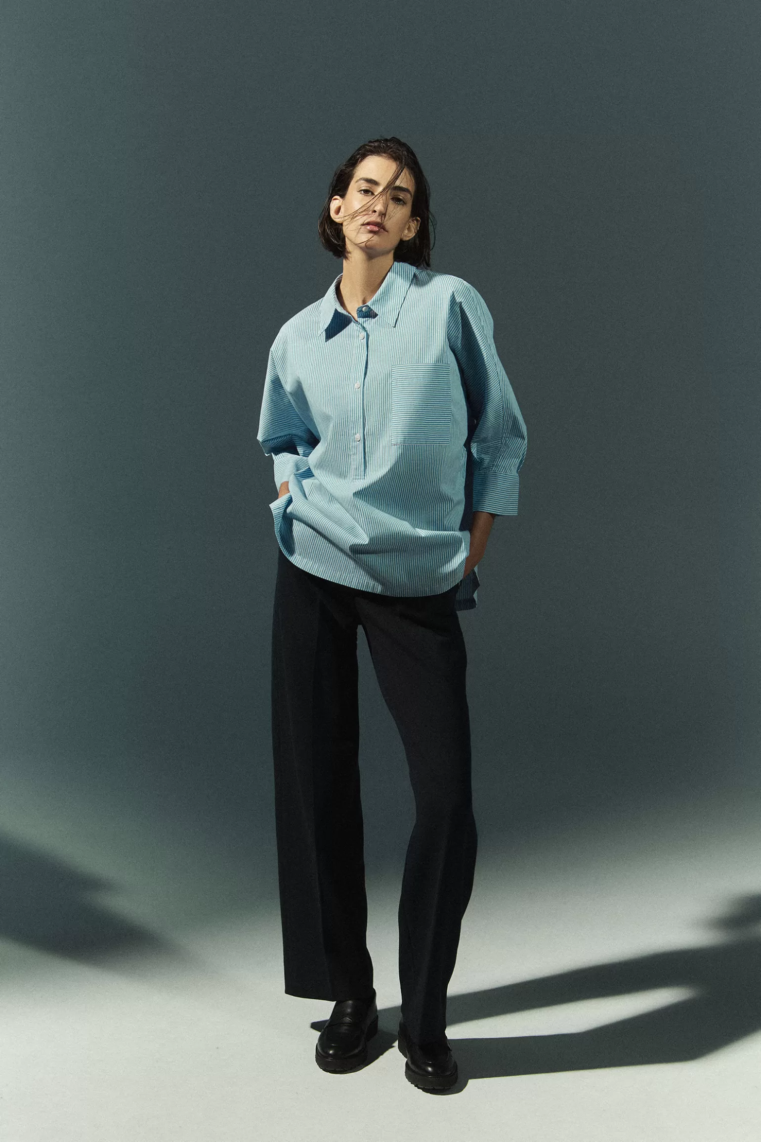 Chemise large à rayures - Nouvelle collection Xandres