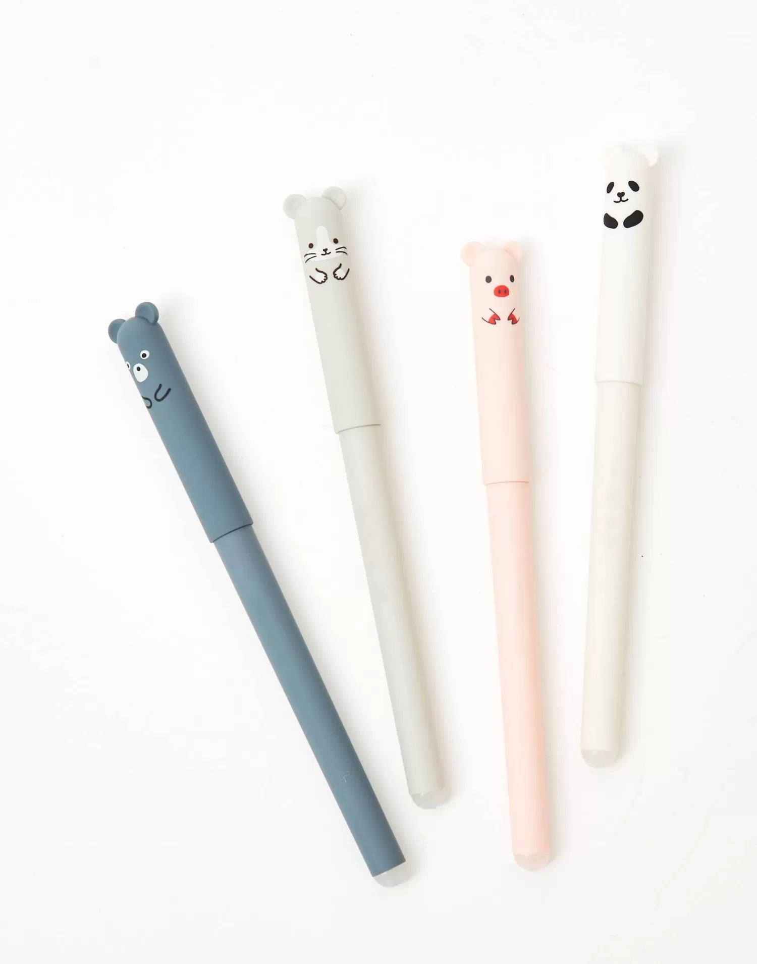 Stylos effaçables Natura - Lot de 4 avec gomme intégrée (Sélection éco-responsable pour écriture modifiable)