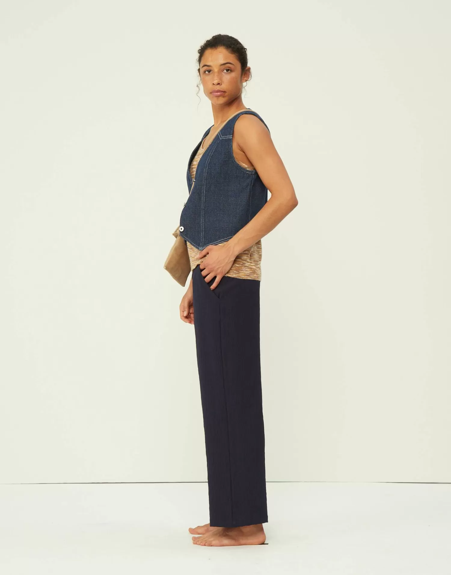 Pantalon Uma en Coton Écologique - Coupe Fluide Taille Haute - Collection Confort Naturel Natura