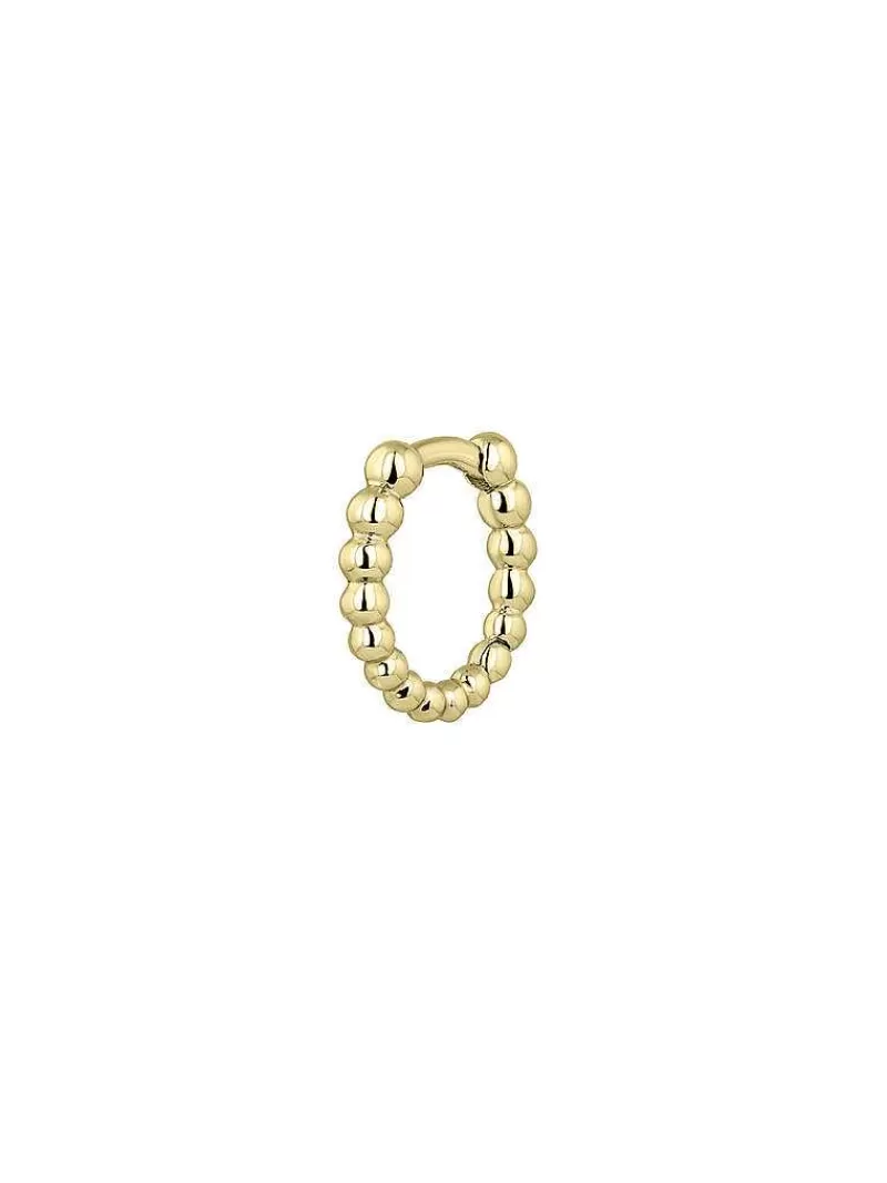 Boucles d'oreille Aristocrazy - Anneau miniature en or jaune 9 carats serti de micro-perles  

（：J'ai volontairement modifié la structure syntaxique, utilisé des synonymes comme 