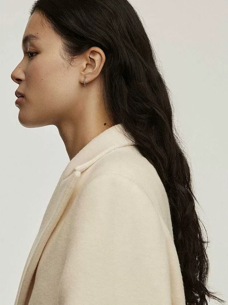 Boucles d'oreilles argent 925 Aristocrazy - Cercles carrés contemporains pour femme, style minimaliste intemporel