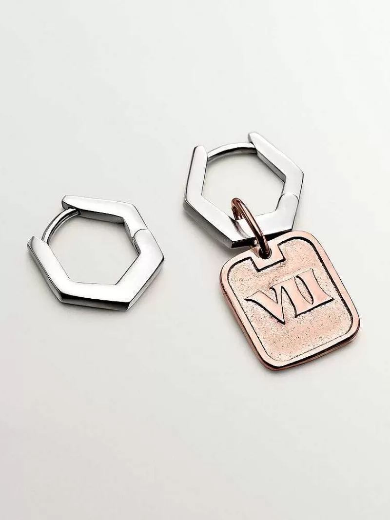 Boucles d'oreilles en argent 925 - Modèle hexagonal intemporel par Aristocrazy