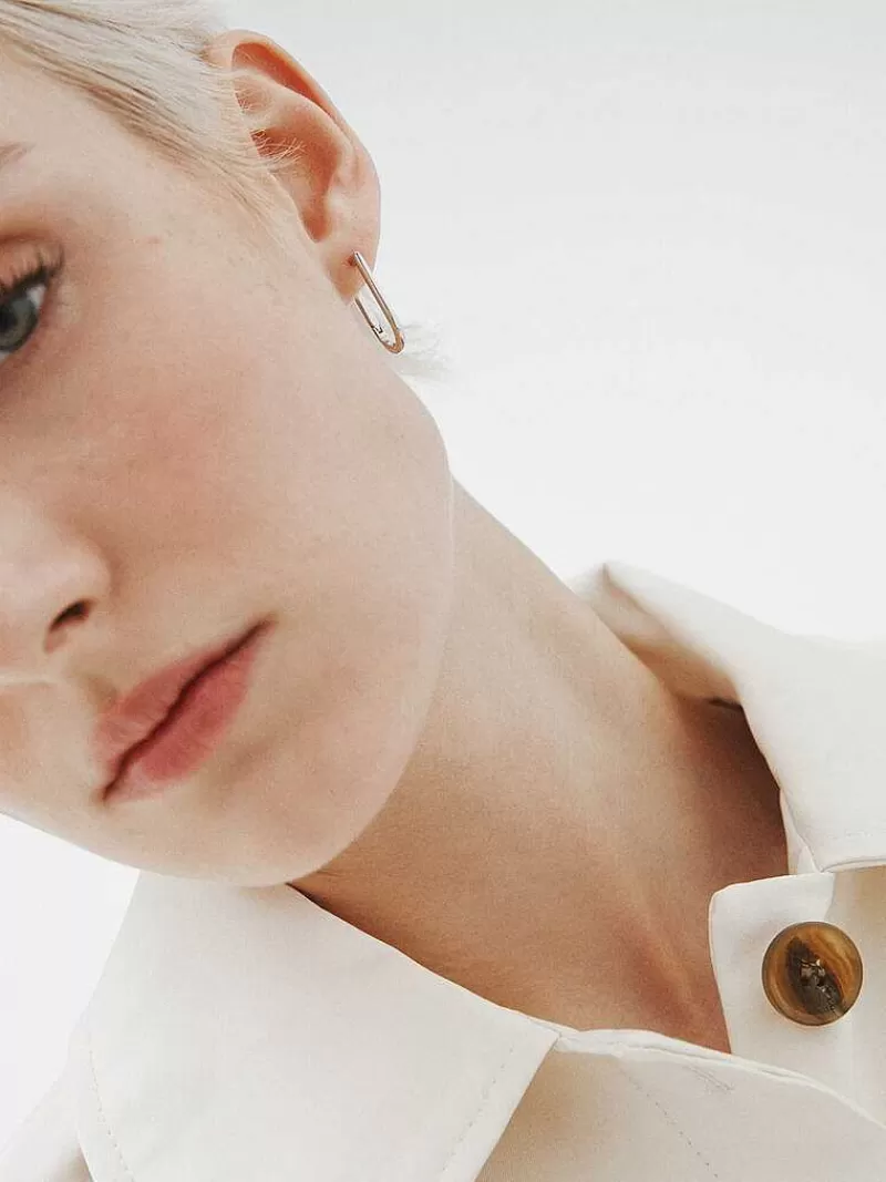 Aristocrazy | Boucles d'oreilles argent 925 - Design demi-lune moderne avec finition poli miroir