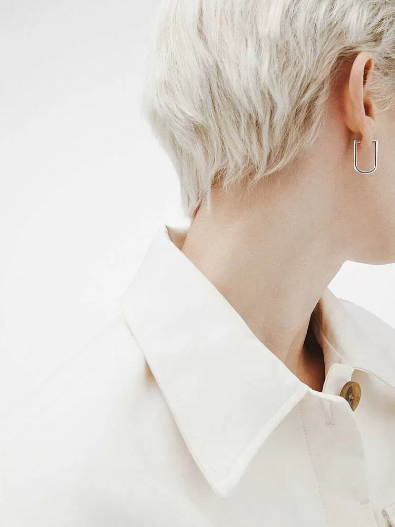 Aristocrazy | Boucles d'oreilles argent 925 - Design demi-lune moderne avec finition poli miroir