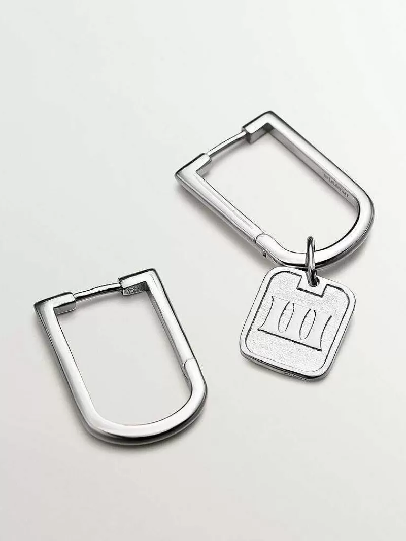 Aristocrazy | Boucles d'oreilles argent 925 - Design demi-lune moderne avec finition poli miroir