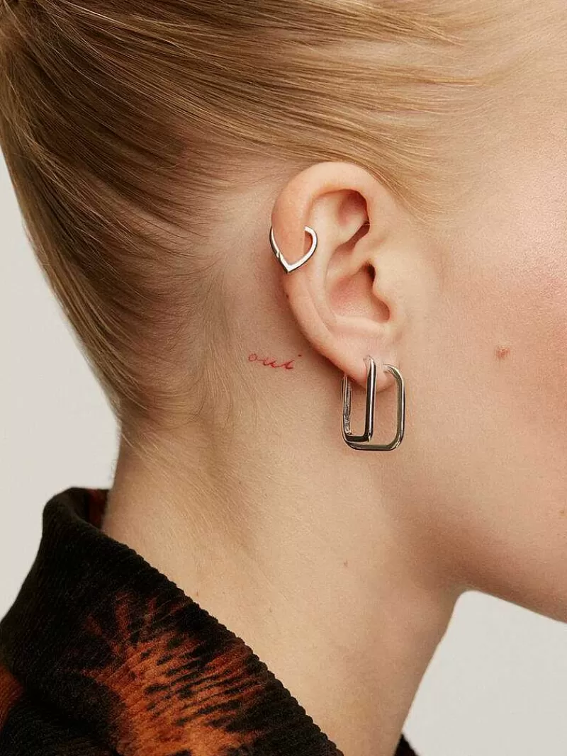 Boucles d'oreille argent 925 rectangulaires - Design épuré Aristocrazy avec finition miroir